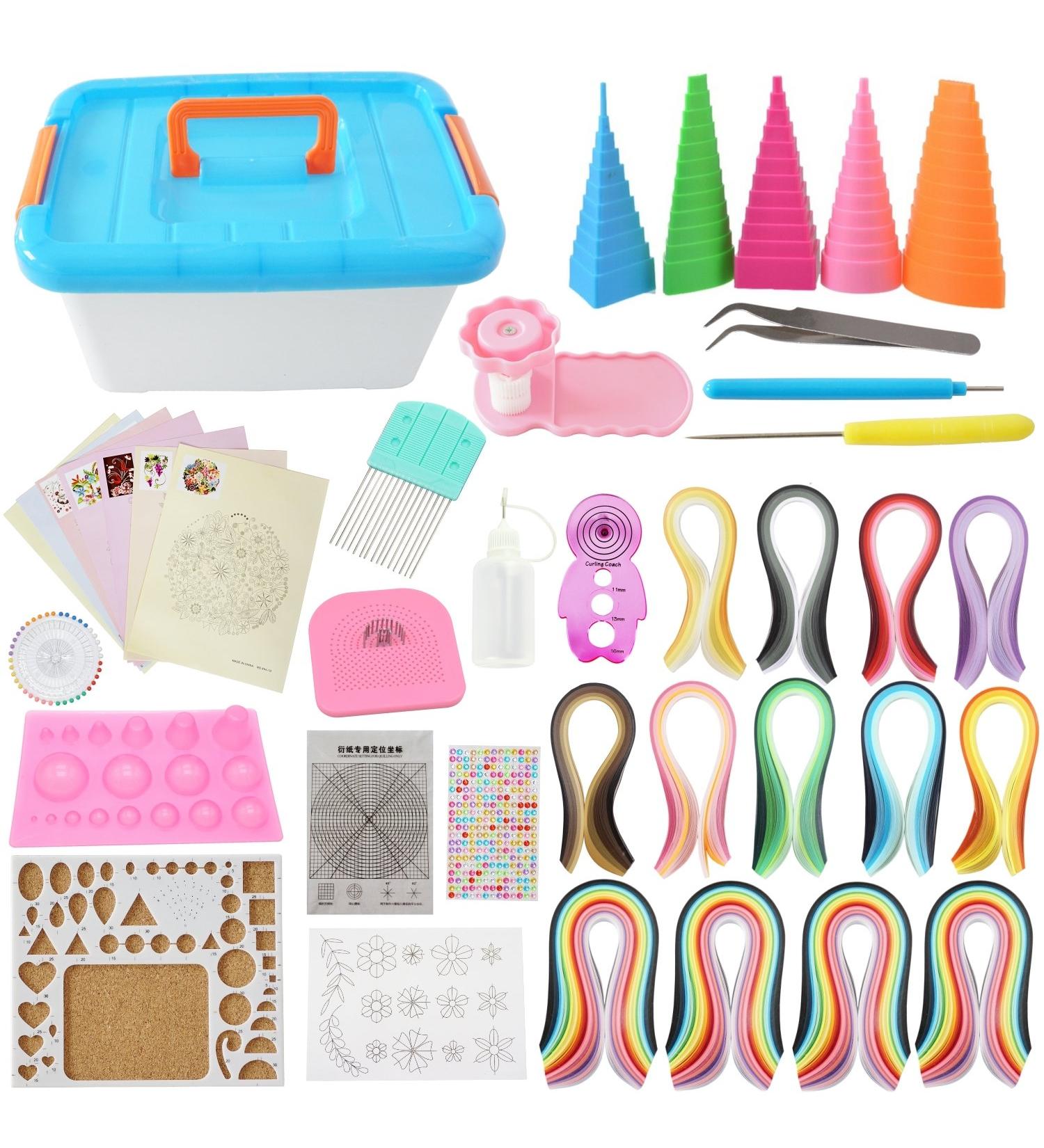 Complete Quilling Kit with 1940 Strips and Tools in Storage Suitcase - Perfect for Beginners and Advanced Quillers - Buy Online on GoSupps.com