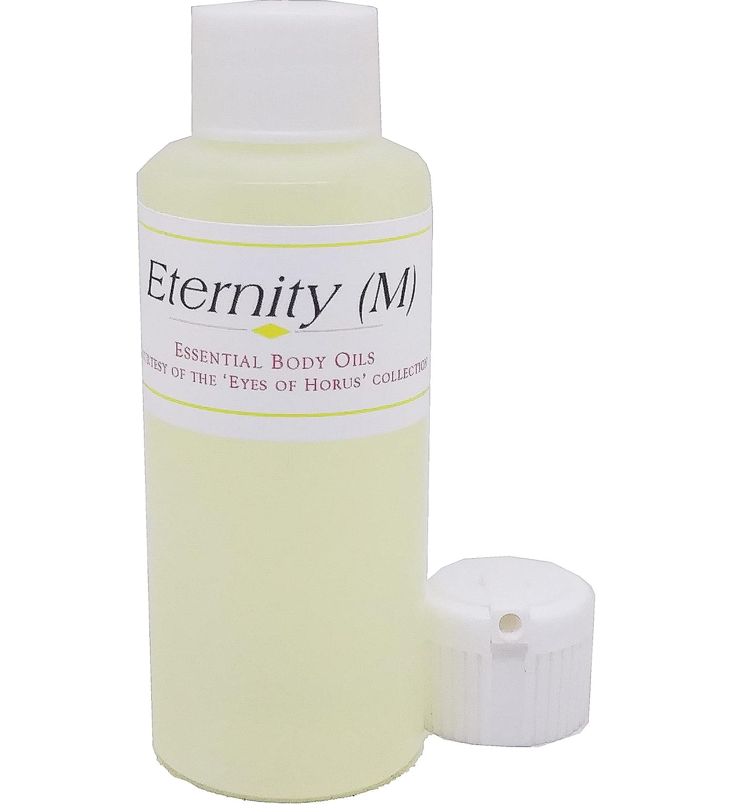 Eternity - Type For Men Scented Body Oil Fragrance Flip Cap - Light Gold - 2 oz. - ID#22800 Clear 2 Fl Oz (Pack of 1)