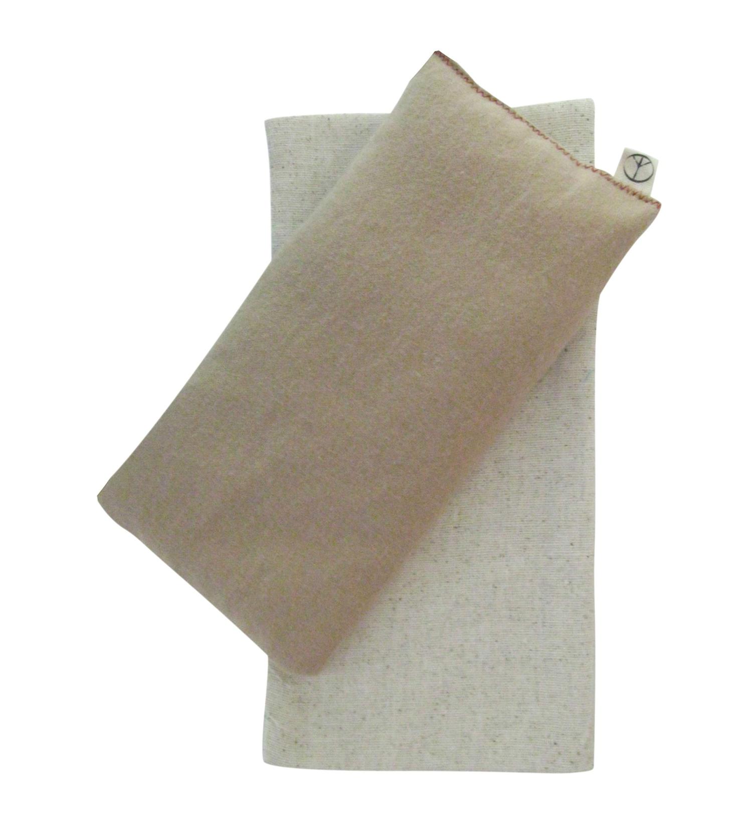 Peacegoods Eye Pillow Gift Set | 4 x 8.5 | Unscented Flax | Washable Cover | Soft Cotton Flannel | Soothing & Relaxing | Beige Tan Color - Buy Online on GoSupps.com