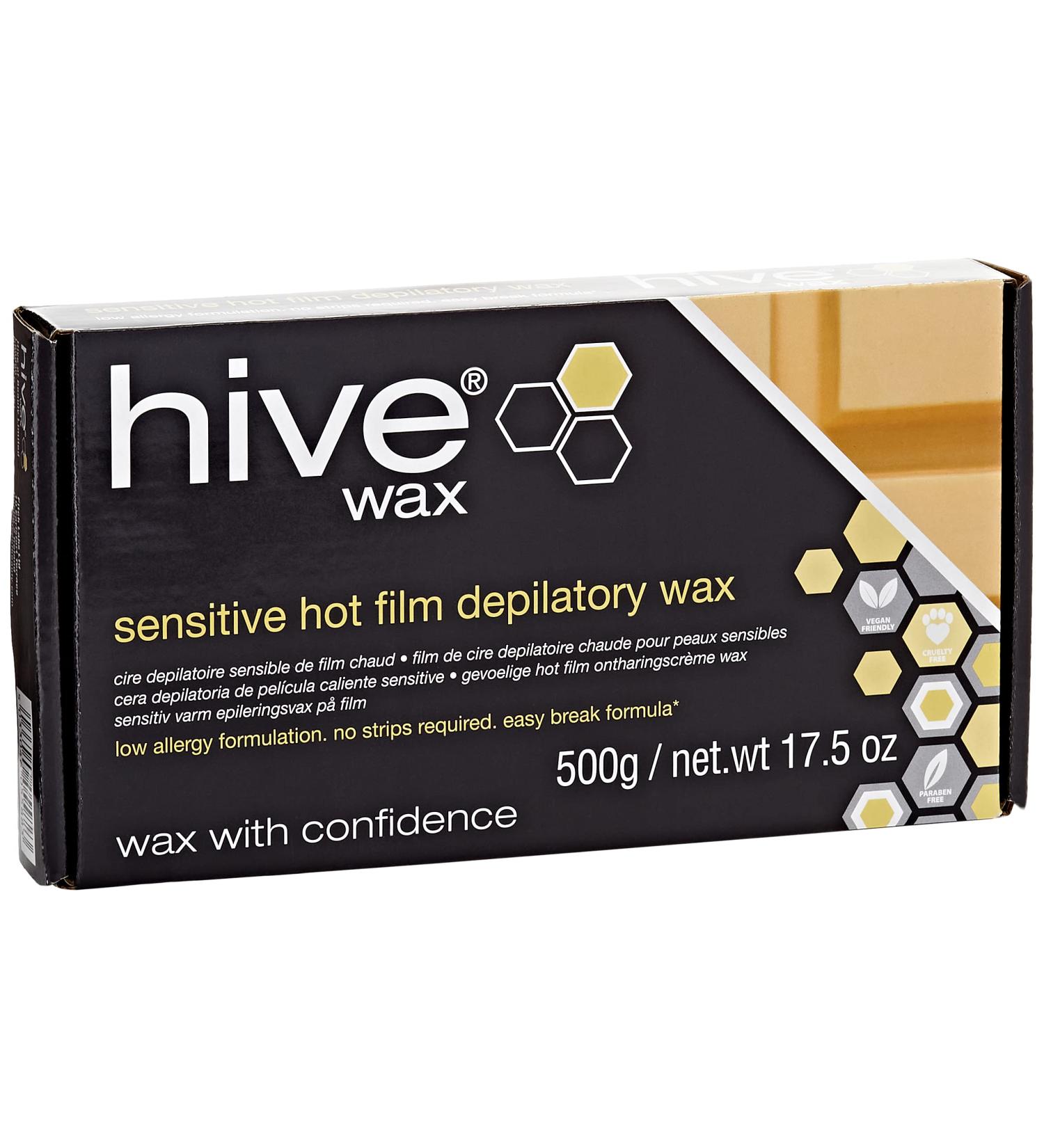 Hive Options Sensitive Hot Film Brazilian Wax Block 500g - Low Allergy Risk Formula - Buy Online on GoSupps.com