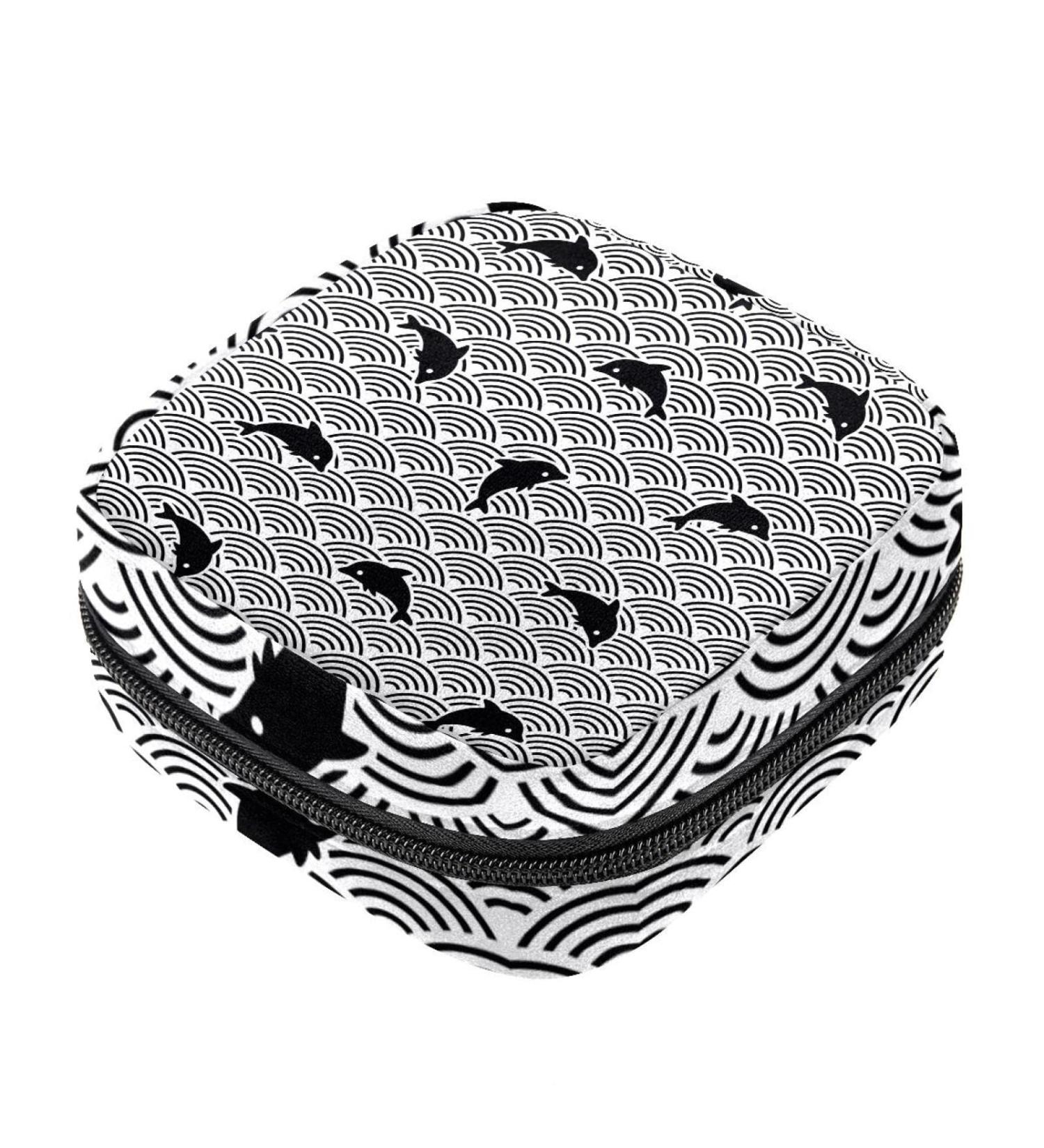 Womens Napkin Storage Bag - Portable Menstrual Pad Bag with Zipper for Teens & Women - Colorful & Stylish - Buy Online on GoSupps.com