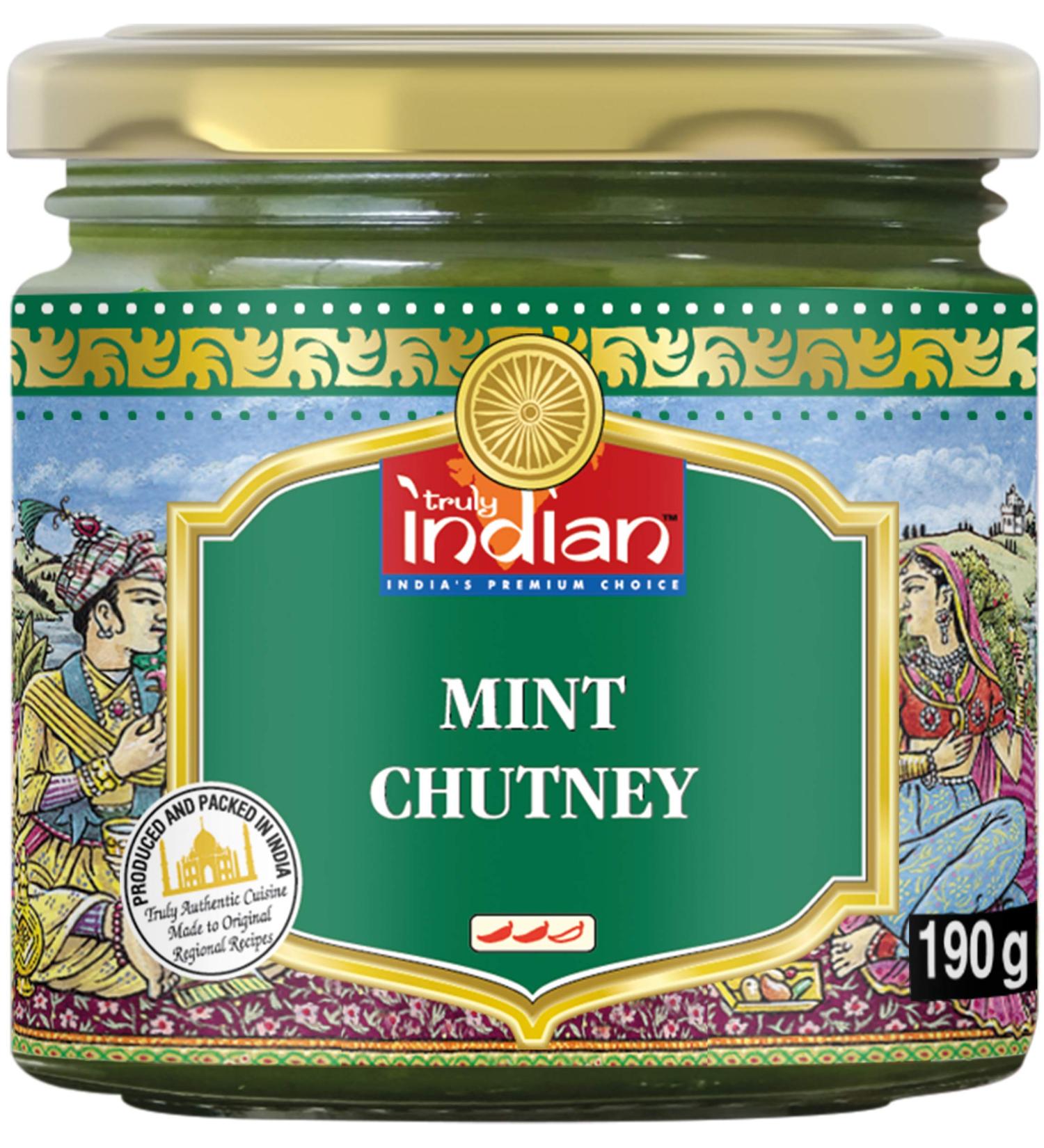Buy Truly Indian Mint Chutney (Pack of 6 190g each) - Authentic Indian Flavor for International Shipping - Buy Online on GoSupps.com