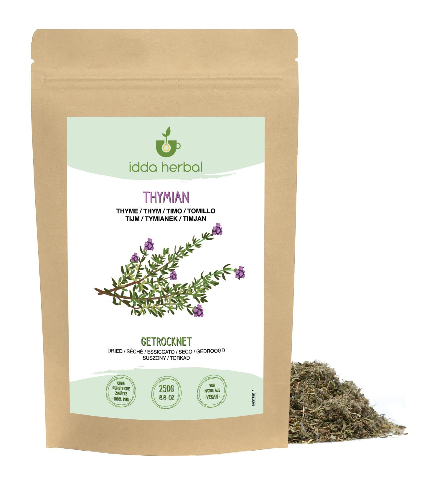 Alpi Investment OOD IDDA Herbal Dried Thyme 250g Dried and Rubbed Thyme Herb for Tea Preparation and Cooking - Buy Online on GoSupps.com