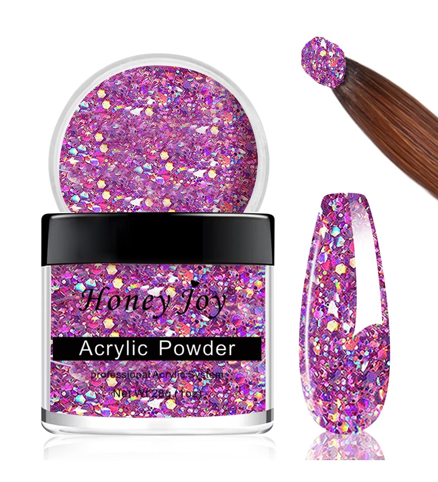 28g Pink Glitter Acrylic Nail Powder for French Manicure - HJ-NAP017-No.43 - Buy Online on GoSupps.com