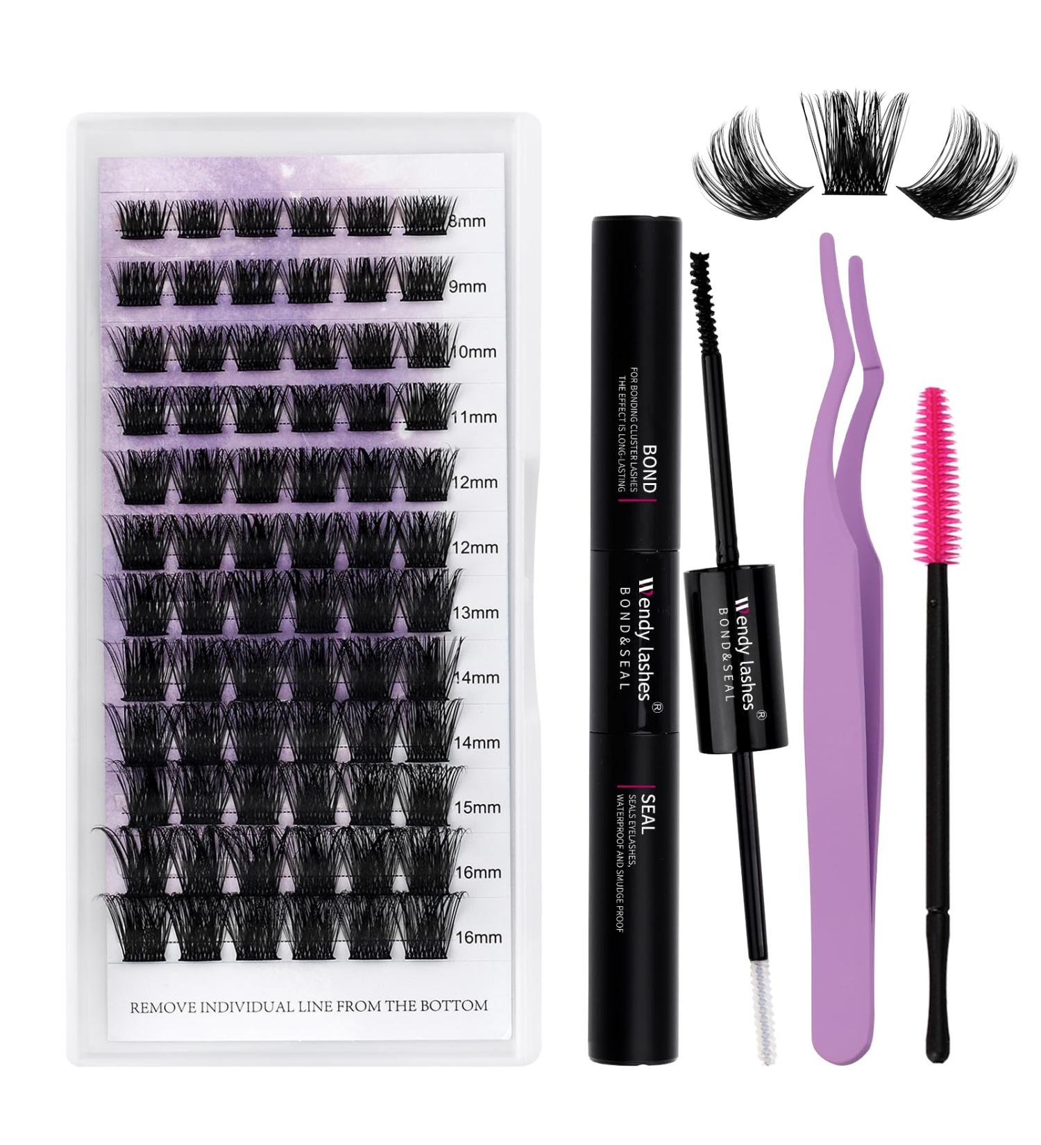 Eyelash Extension Set | DIY Cluster Lash Extensions | Best Cluster Lashes for Home Use | Bond & Seal for Long-Lasting Wear - Buy Online on GoSupps.com