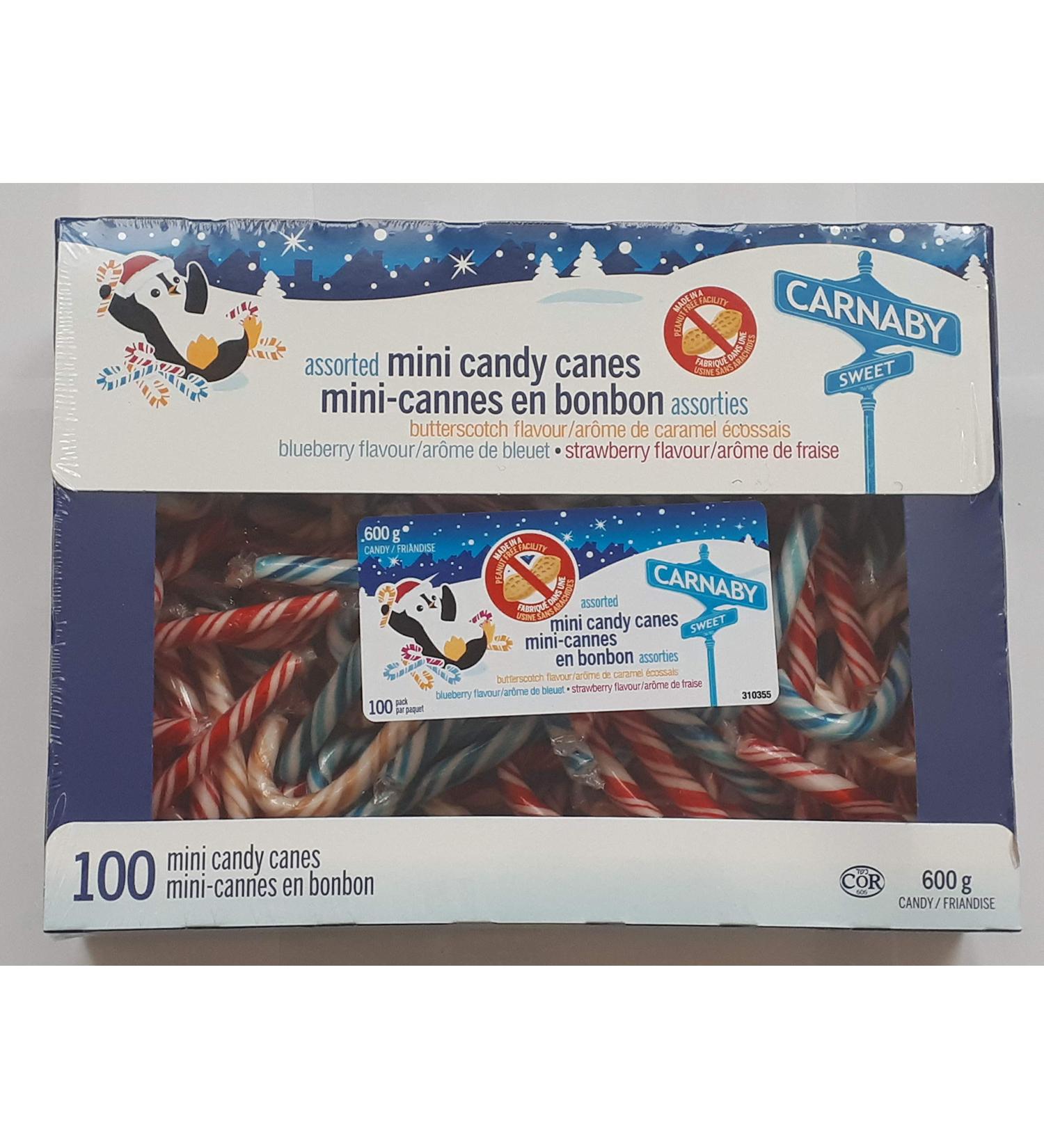 100 Assorted Mini Candy Canes 600g by Carnaby - Buy Online on GoSupps.com