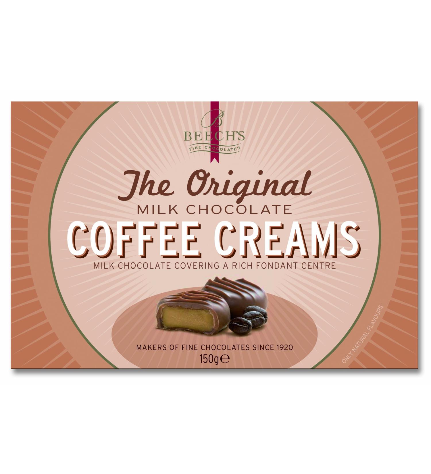 Beech's Milk Chocolate original Coffee Creams 150gm boxes x 2