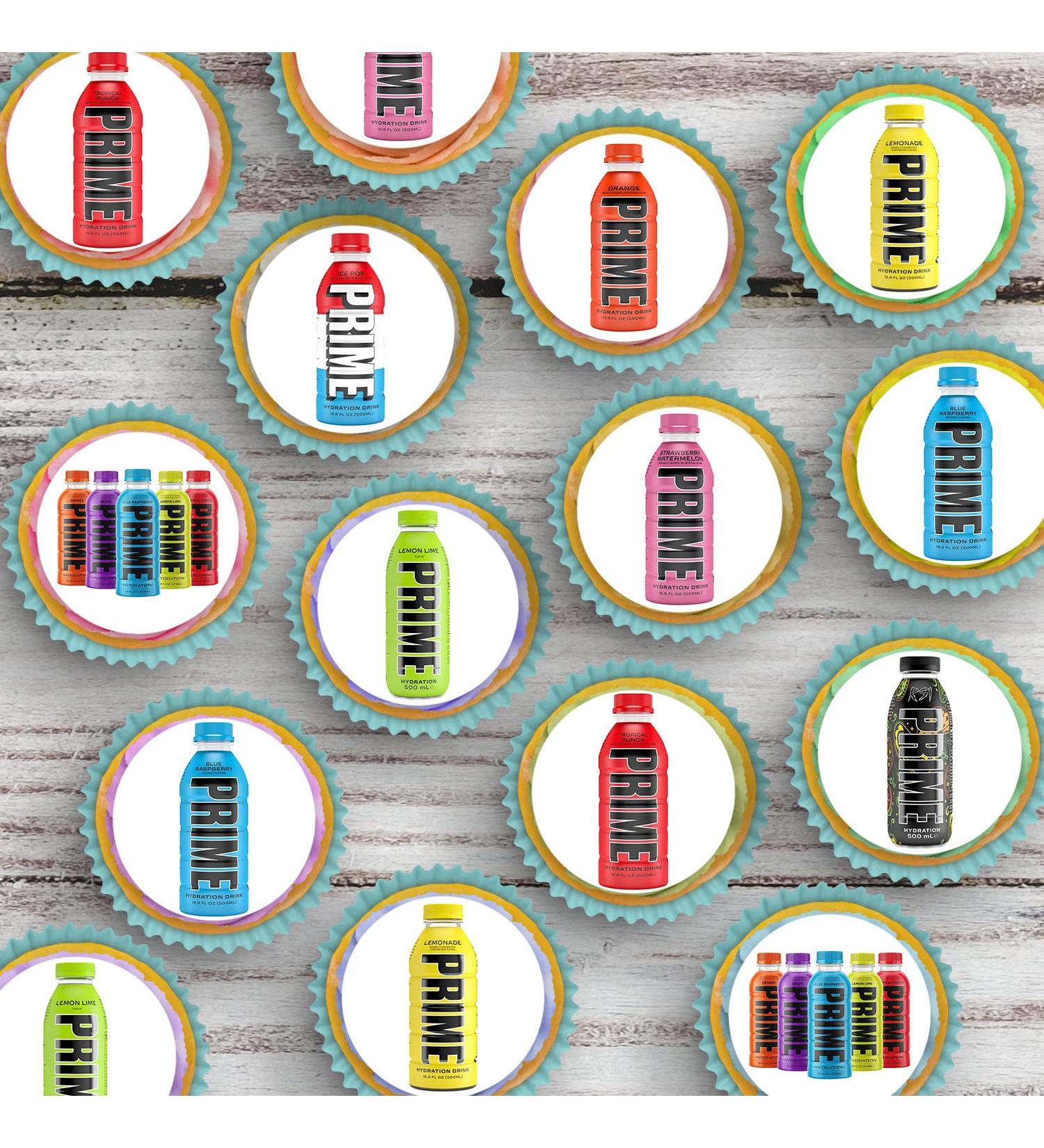 15 Prime Energy Drink Pre-Cut Edible Wafer Paper Cupcake Topper Cake Decoration Birthday Cakes - Buy Online on GoSupps.com
