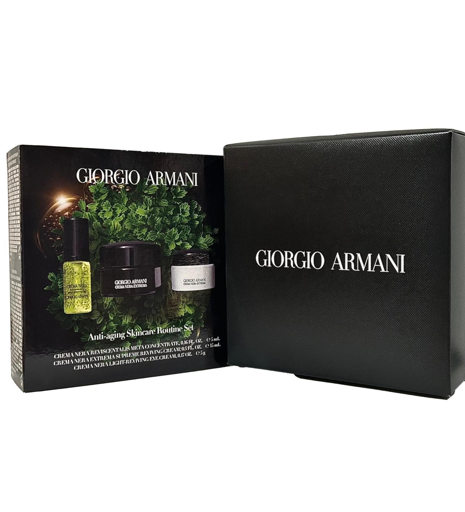 GIORGIO ARMANI ANTI AGING SKINCARE ROUTINE SET - REVIVING CREAM 3 PCS - Buy Online on GoSupps.com