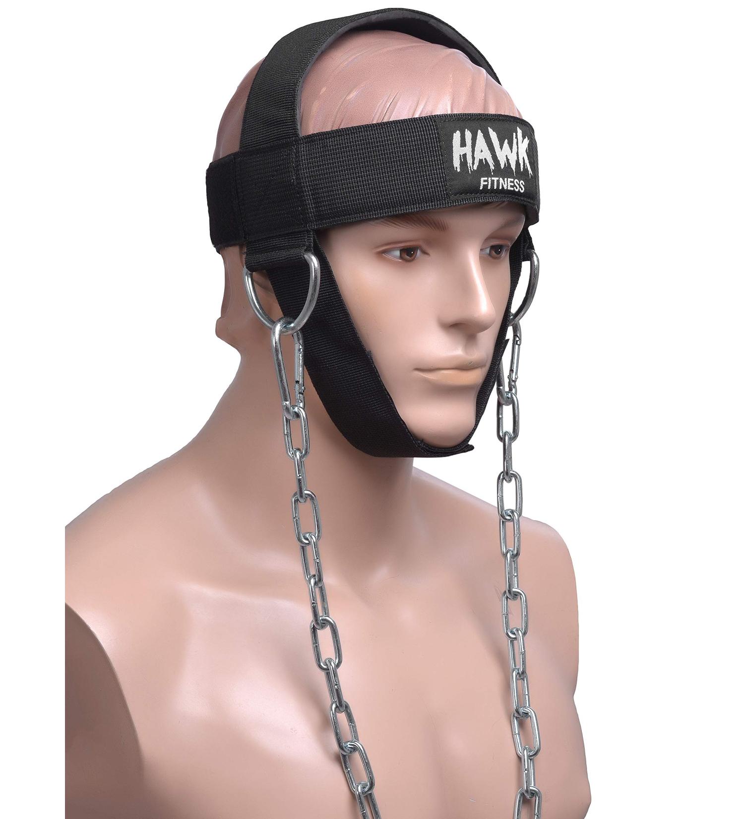 Hawk Sports Neck Harness for Strength Training - Adjustable Strap & Steel Chain for Stronger Neck & Traps - Buy Online on GoSupps.com