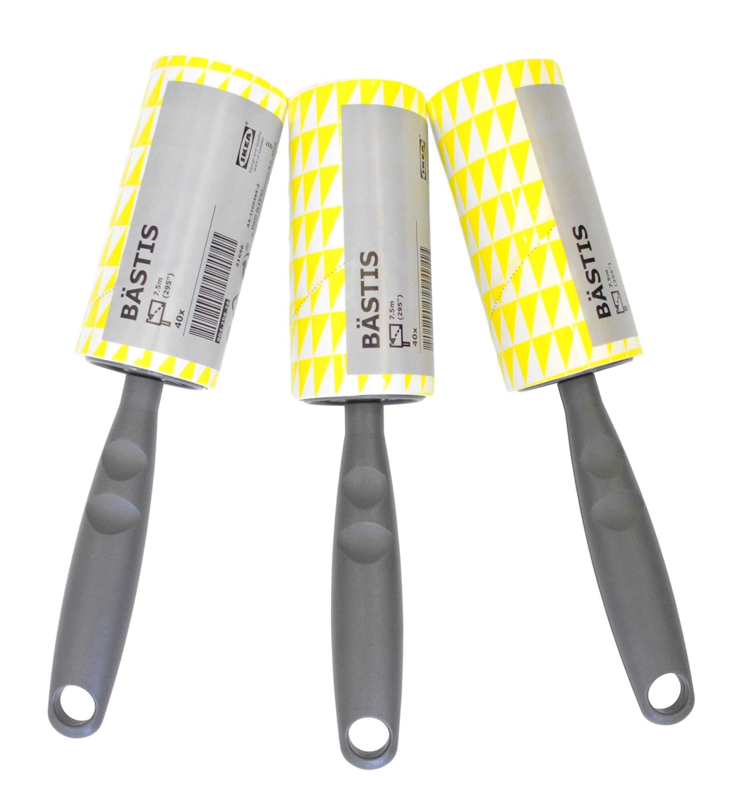 IKEA BASTIS 3 Set Lint Roller Clothes Brush & Animal Hair Remover - Fast Dust & Pet Hair Removal for Dogs & Cats - International Shipping Available - Buy Online on GoSupps.com