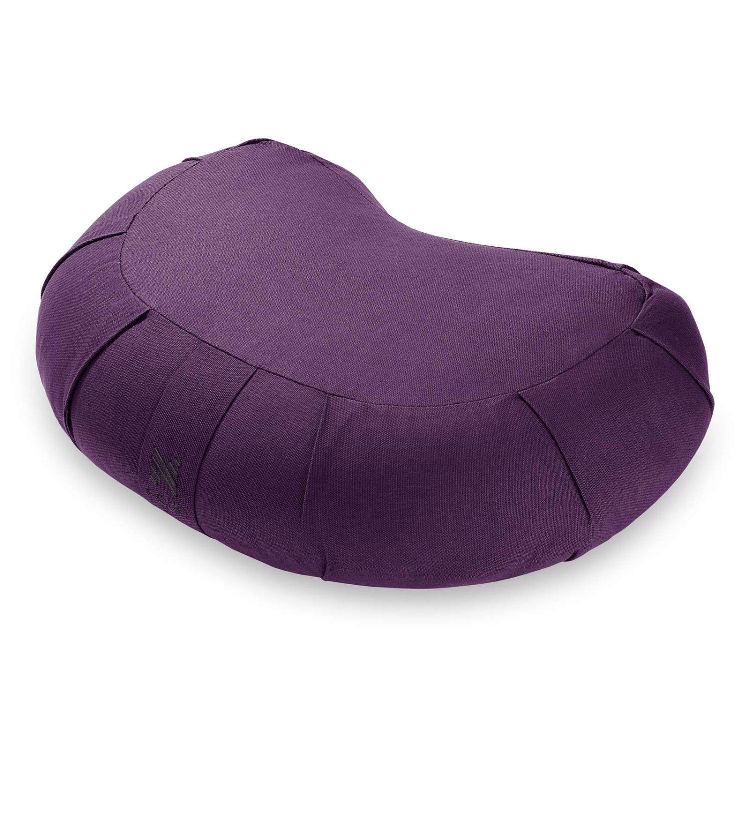 Node Fitness Zafu Meditation Cushion with Buckwheat Hulls 17 Crescent Yoga Bolster Pillow - Purple - Buy Online on GoSupps.com