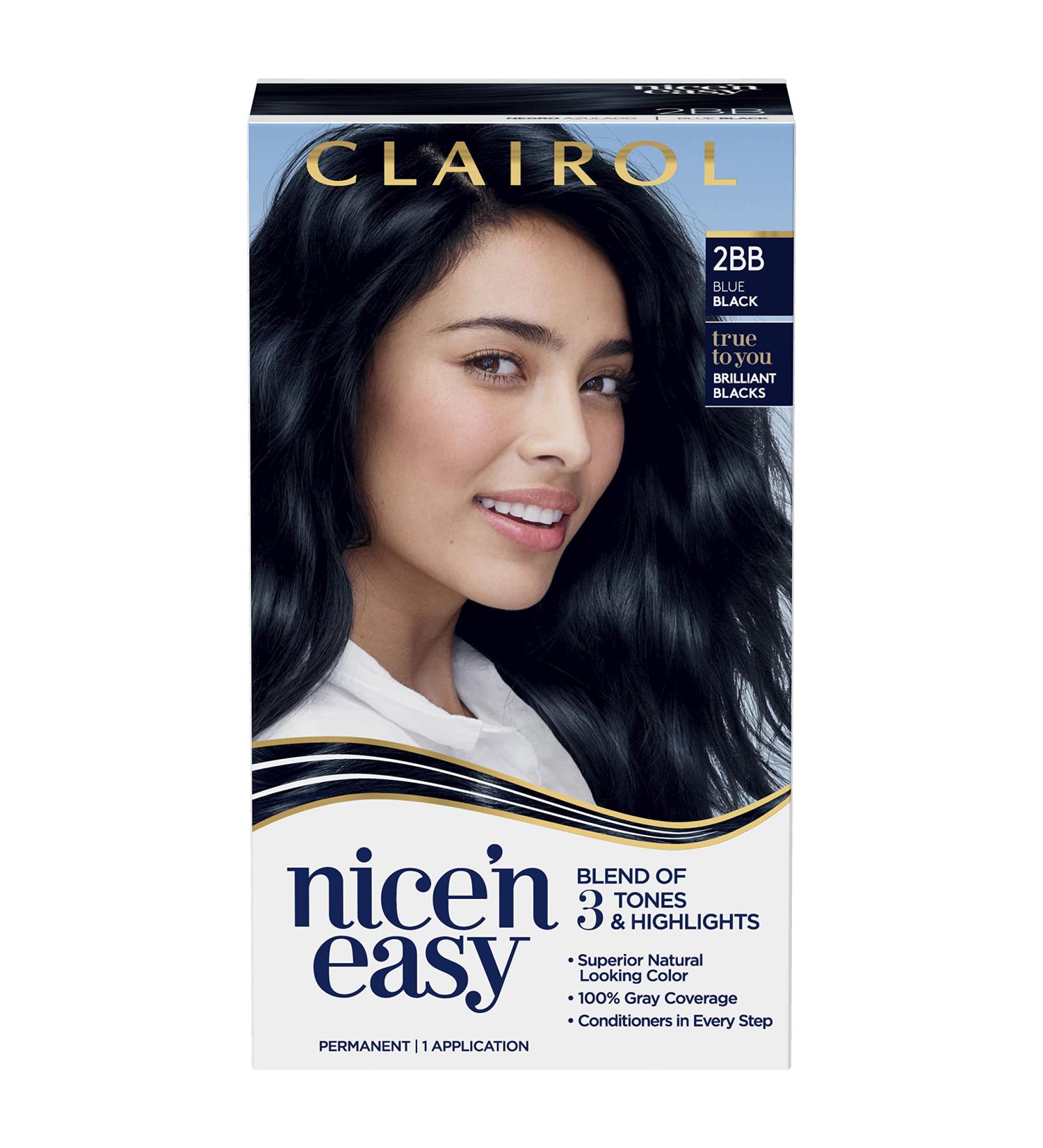 Clairol Nice'n Easy Permanent Hair Dye 2BB Blue Black 6.26 Fl Oz - Pack of 1 - Buy Online on GoSupps.com