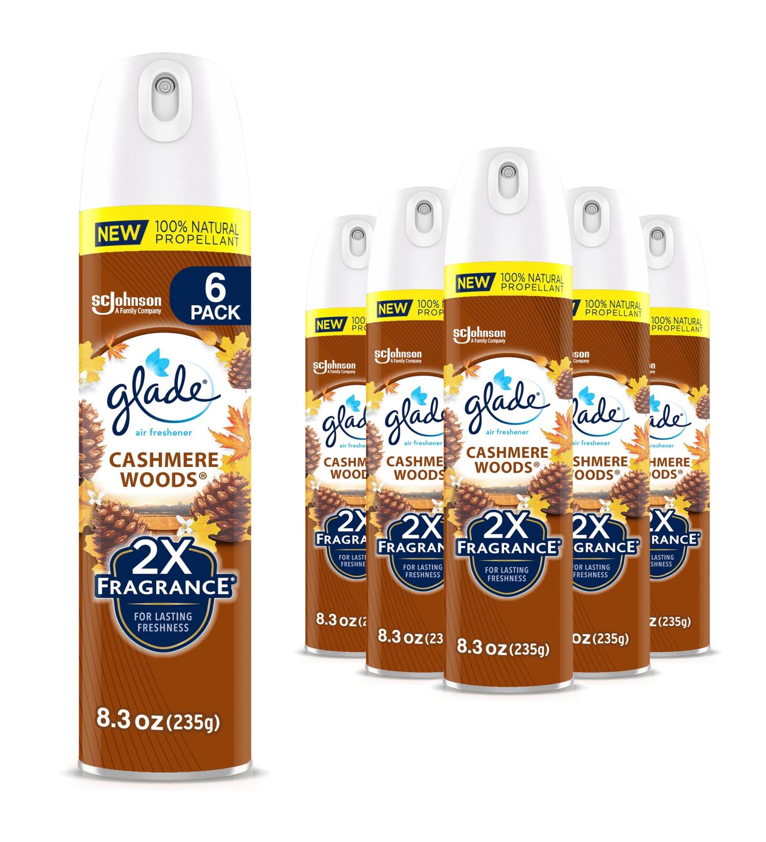 Glade Cashmere Woods Room Spray 8.3 oz - Pack of 6 | Long-Lasting Air Freshener - Buy Online on GoSupps.com