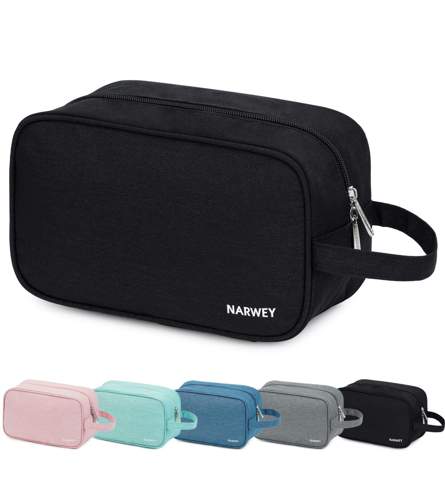 Narwey Travel Toiletry Bag for Men and Women Traveling Dopp Kit Shaving Bag for Toiletries Accessories (Black) A-Black - Buy Online on GoSupps.com