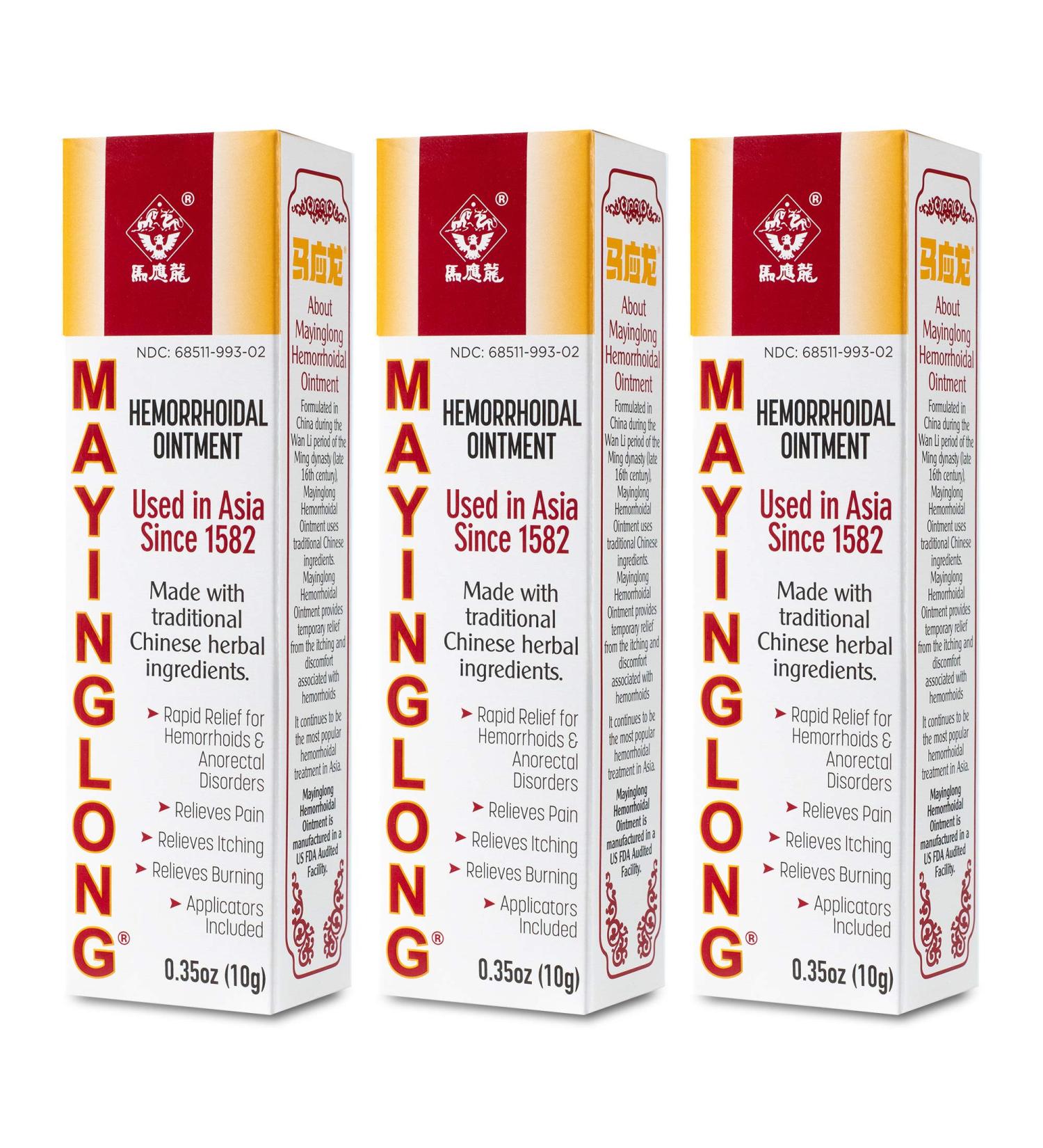 Mayinglong Musk Hemorrhoidal Ointment (3 Pack) | Fast Relief from Itching, Burning, Pain, and Discomfort - Buy Online on GoSupps.com
