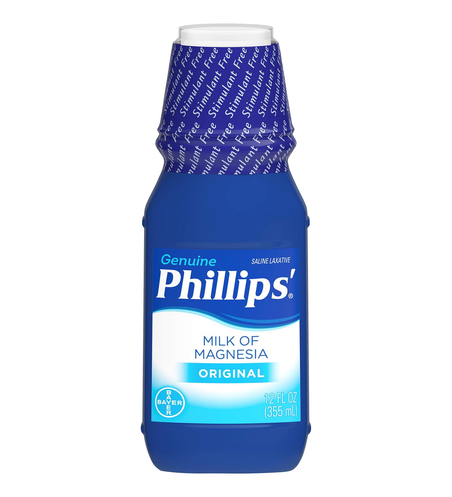 Phillips Milk of Magnesia 12oz: Laxative & Antacid in Original Flavor - Buy Online on GoSupps.com