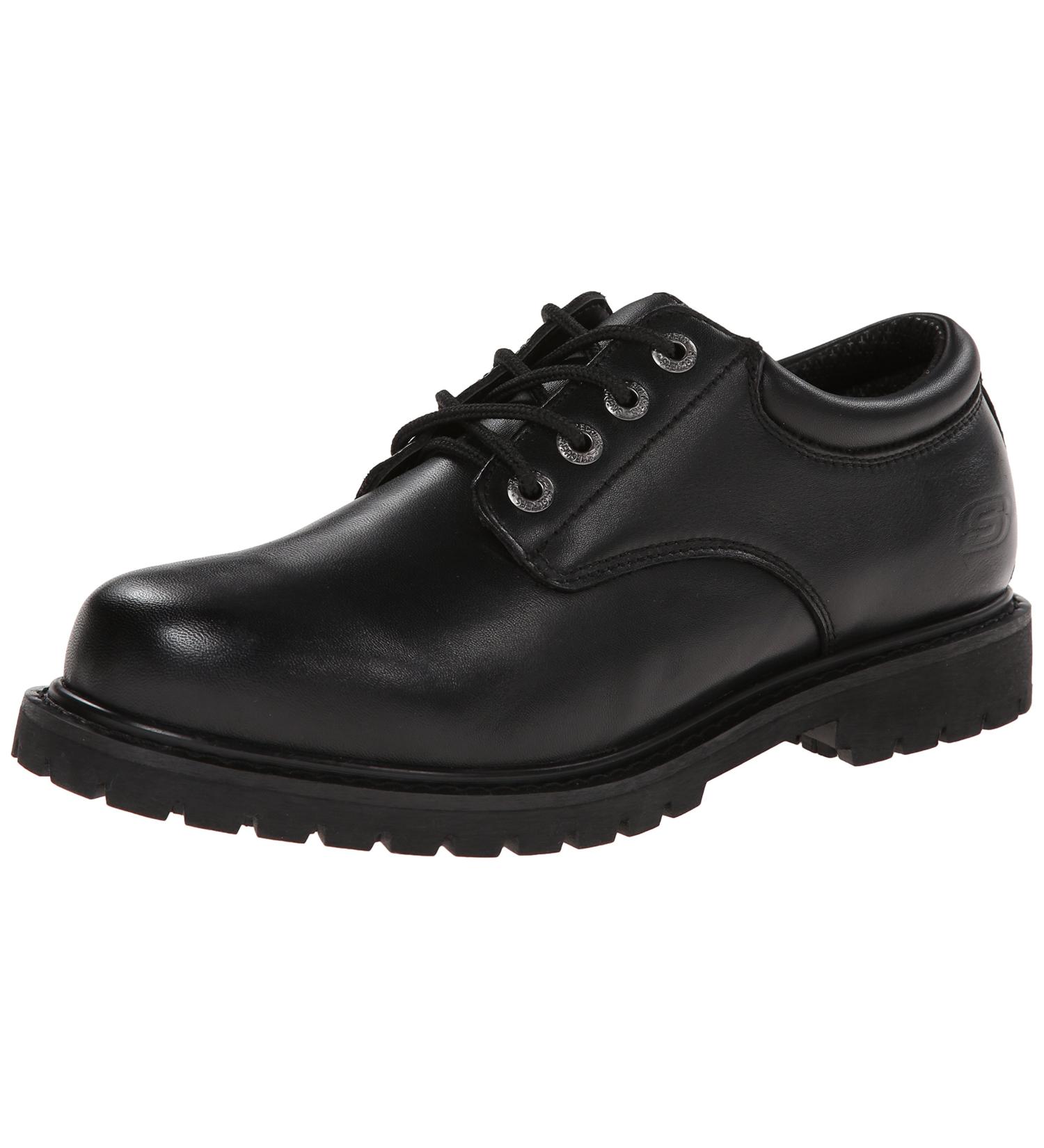 Skechers Men's Cottonwood Elks Slip Resistant Shoe 10.5 Black - Ideal for Work - Buy Online on GoSupps.com