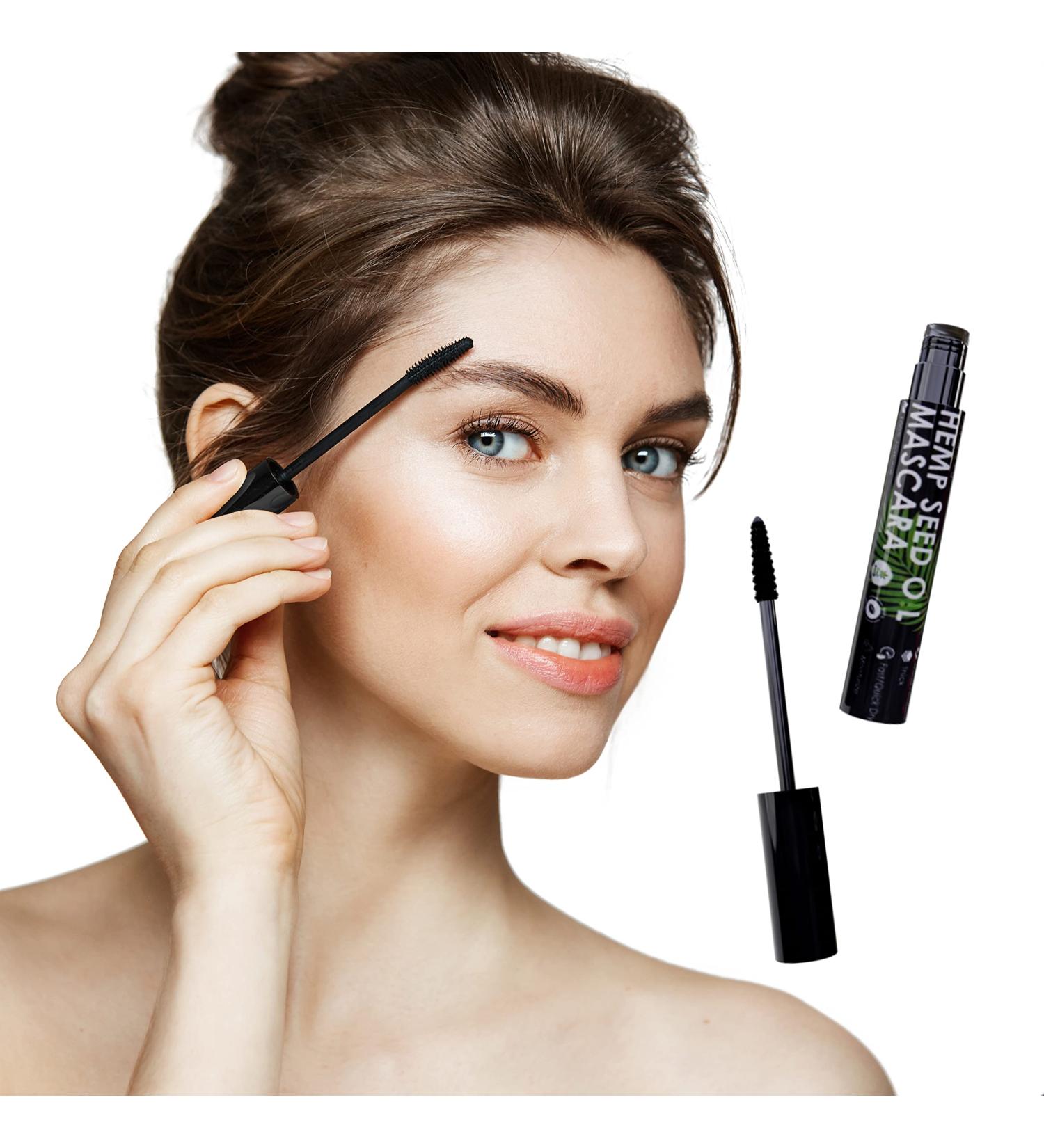 EZGOODZ Black Vegan Mascara - Waterproof Cruelty-Free Formula with Hemp Oil and Vitamin E for Longer Lashes - Buy Online on GoSupps.com