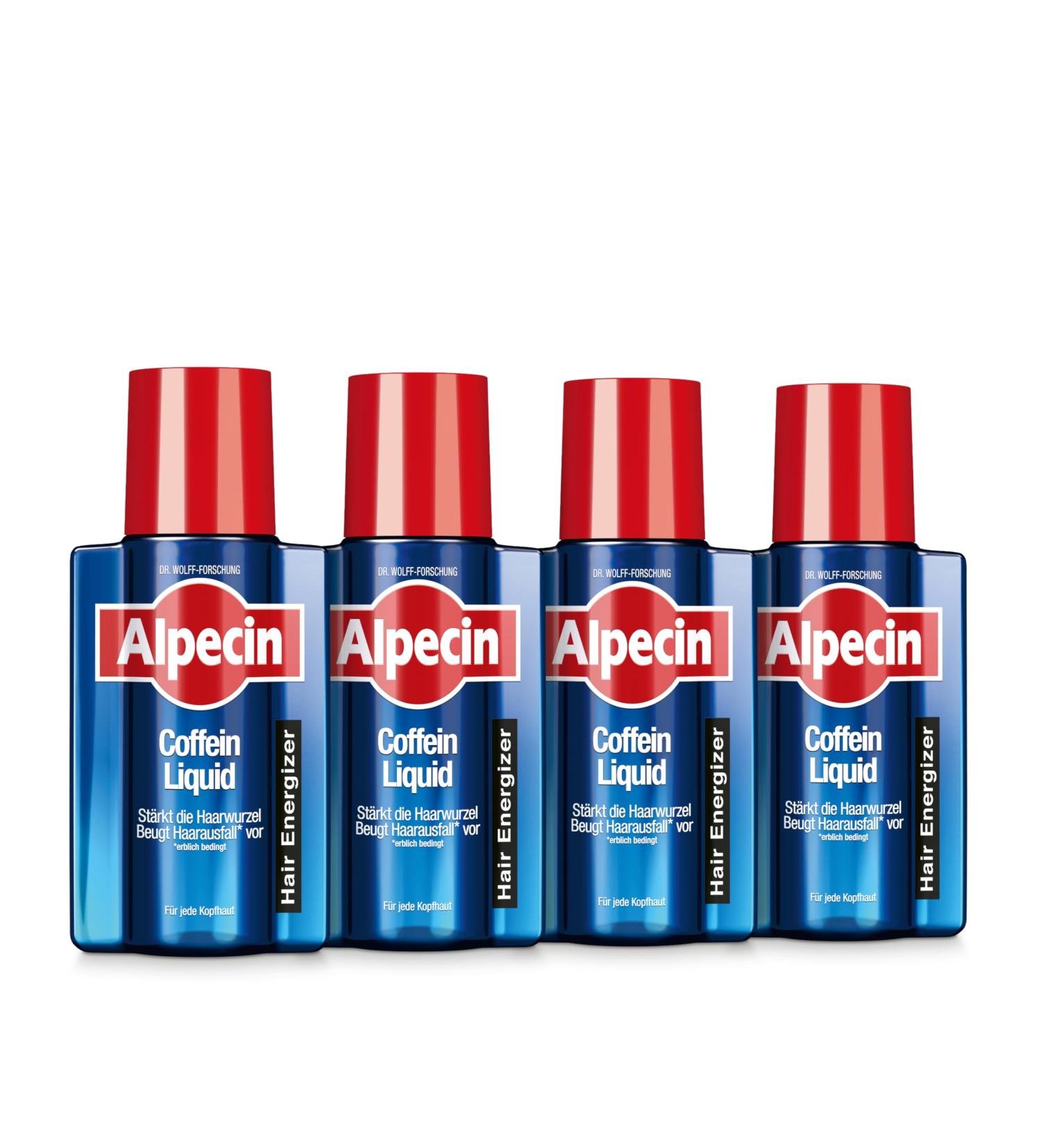  Alpecin Alpecin Hair Energizer Caffeine Liquid - 4 x 200ml - Hair Energizer to Prevent Hereditary Hair Loss in Men - Strengthen Hair Root - Buy Online on GoSupps.com