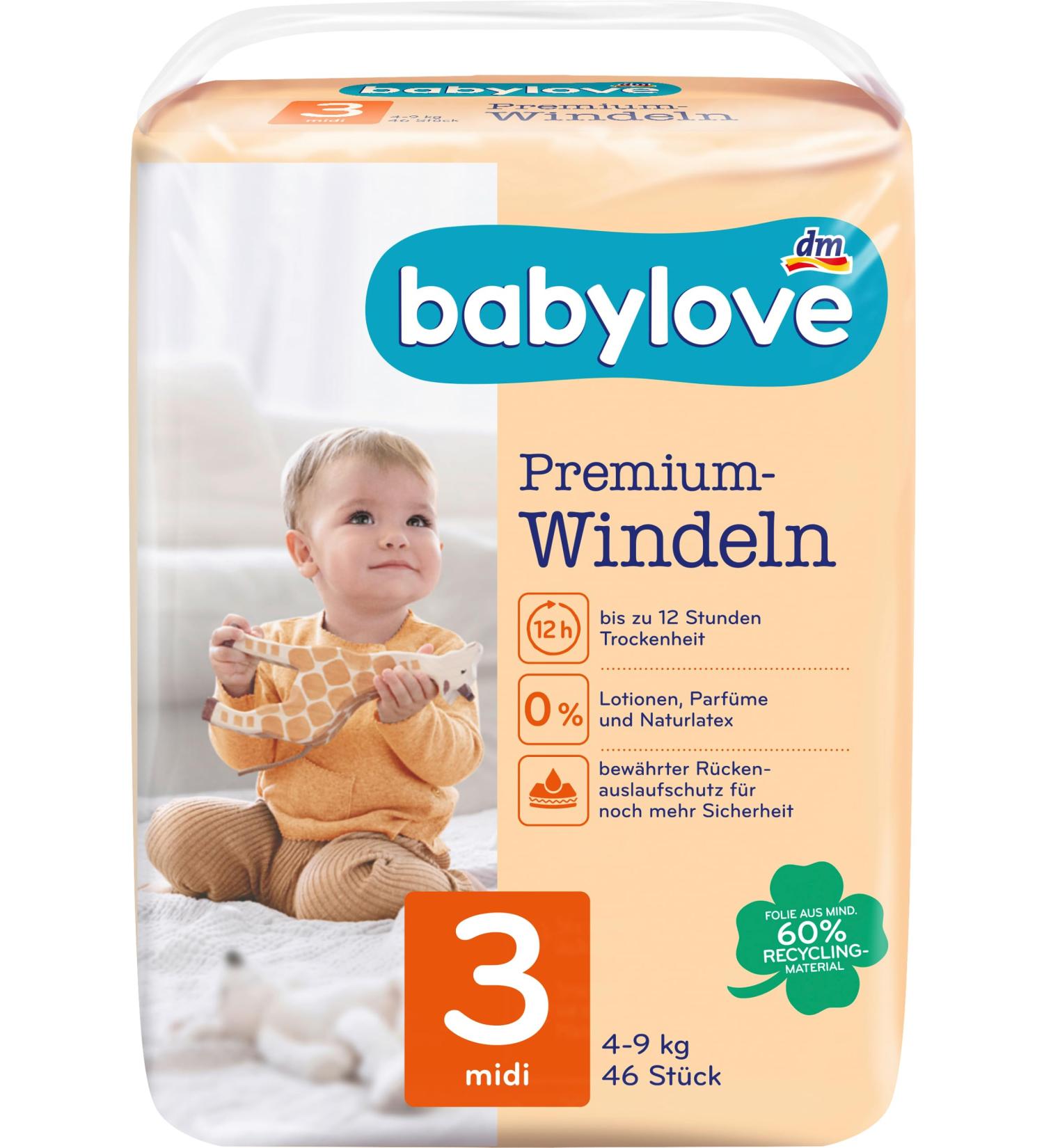 Babylove wet wipes and co (pack of 2 premium diapers size 3) Pack of 2 premium diapers size 3