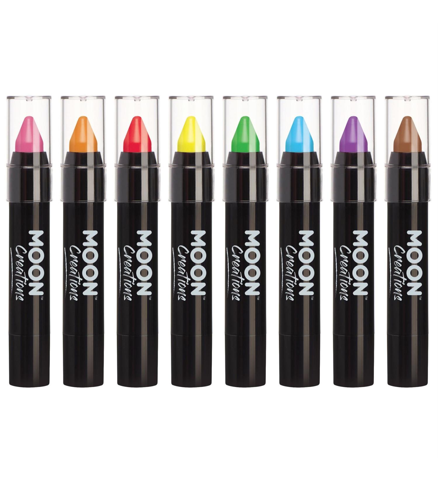 Face Paint Stick / Body Crayon Set of 8 Makeup for The Face & Body by Moon Creations - 0.12oz