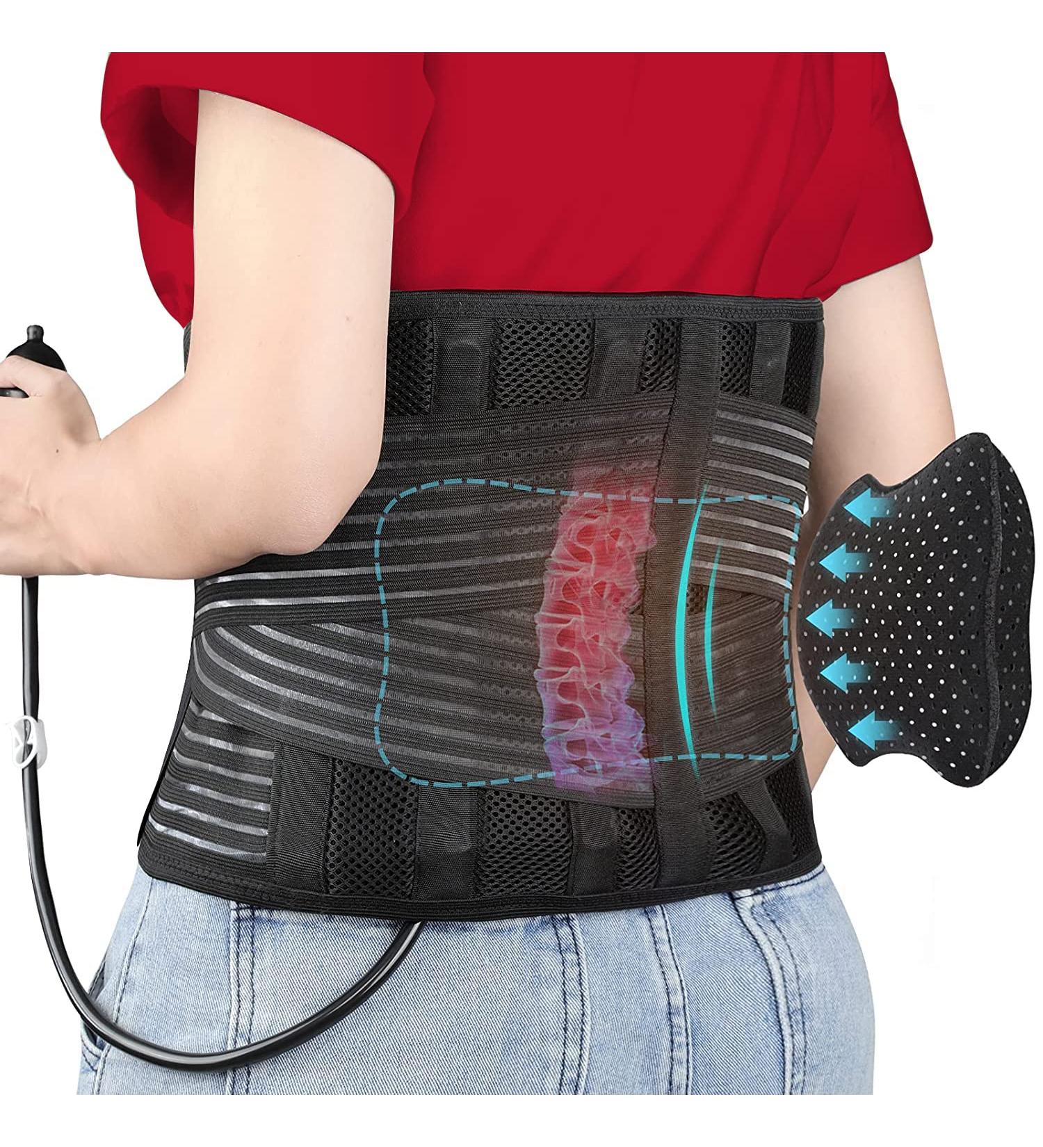 DARLIS Inflatable Back Brace for Herniated Disc & Sciatica Relief - Lumbar Support Belt for Men Women - L/XL 39.5 - 49 - Sedentary Pain Relief - Buy Online on GoSupps.com