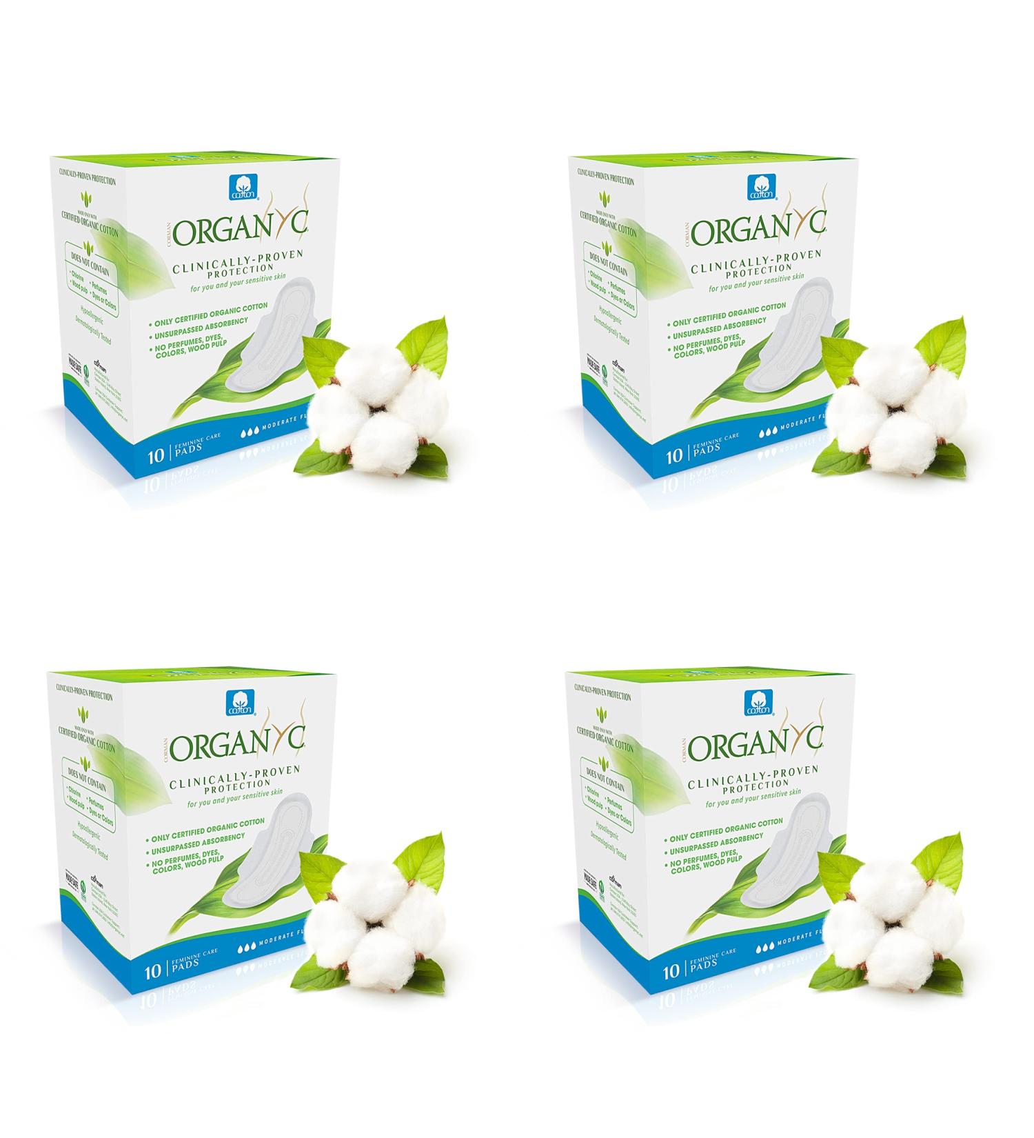 Organyc 100% Organic Cotton Hygiene Ties - Daily Use Folded Wings Eco-Friendly (40 Pieces) - Buy Online on GoSupps.com