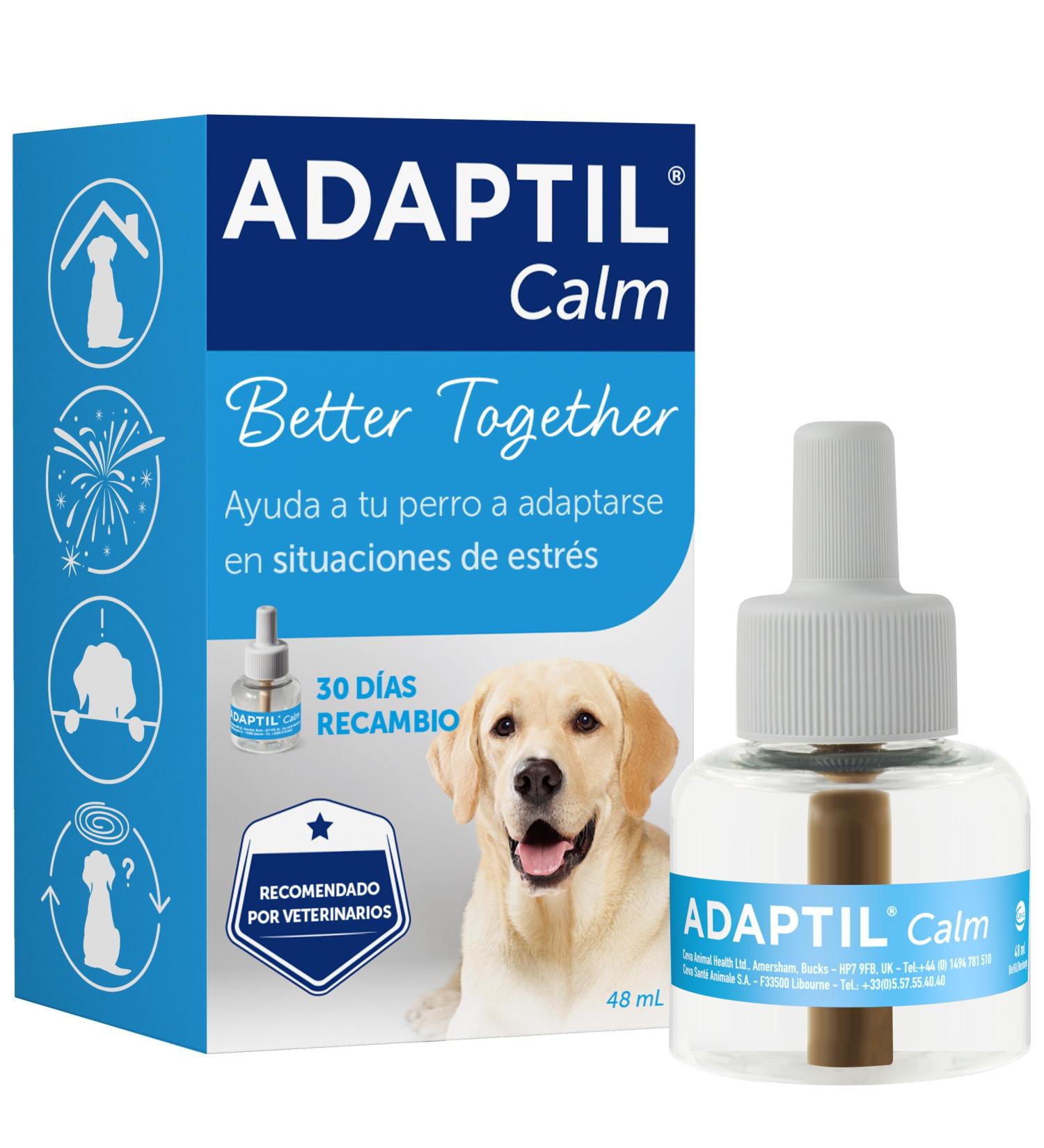 Adaptil Calm - Anti-Stress for Dogs - Home Alone Fear Loud Noises Adoption - 48ml Refill - Buy Online on GoSupps.com