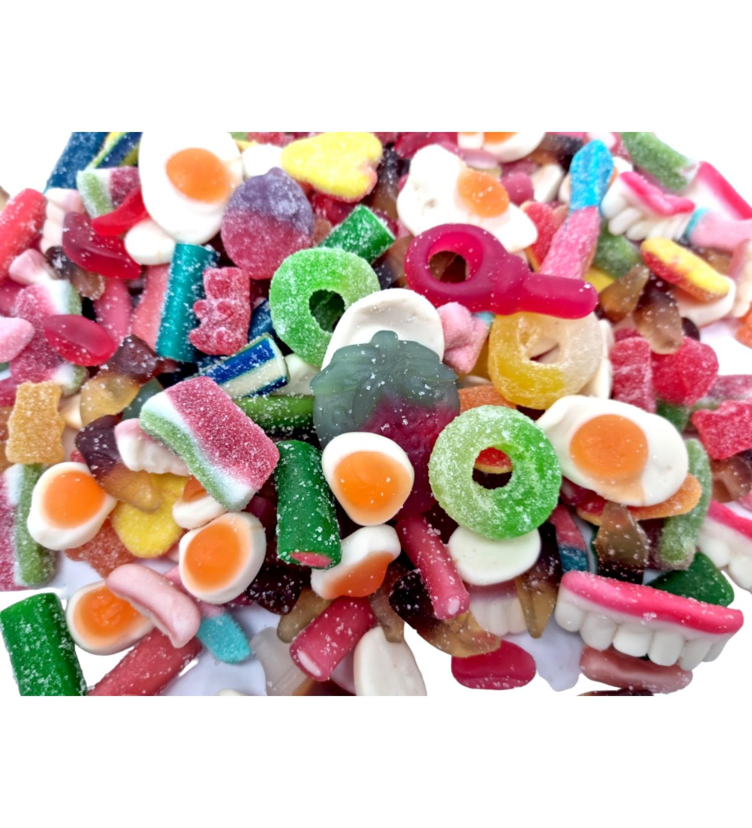Pick & Mix Sweets 1kg - 20 Varieties Fizzy sour and Jelly Sweets premium quality Large Retro Candy Assortment Bag - Pick n Mix Sweets for Children Adults Christmas - Buy Online on GoSupps.com