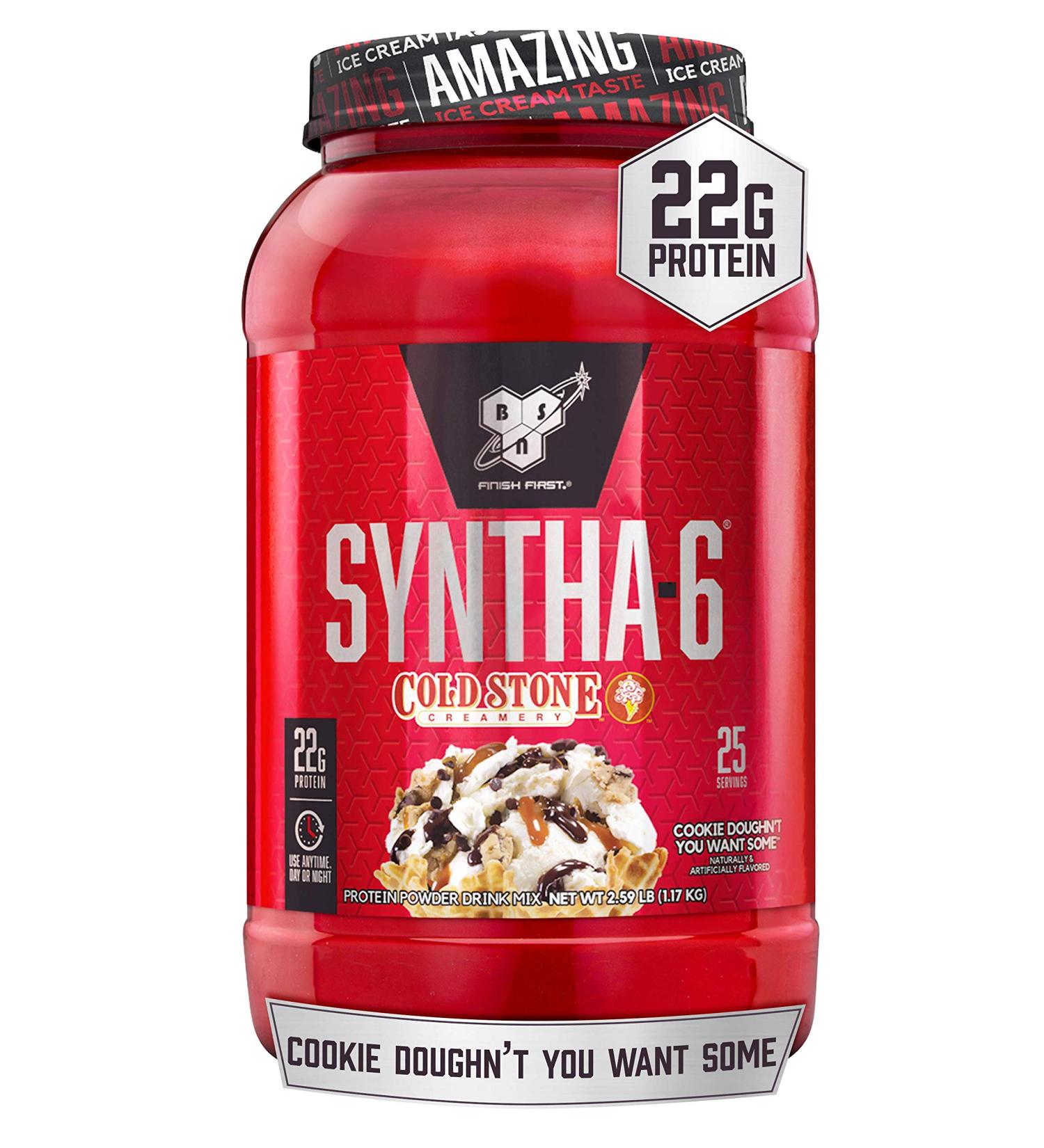 BSN Syntha-6 Cookie Dough Protein Powder - Cold Stone Creamery Flavor, 2.59 lb - Buy Online on GoSupps.com