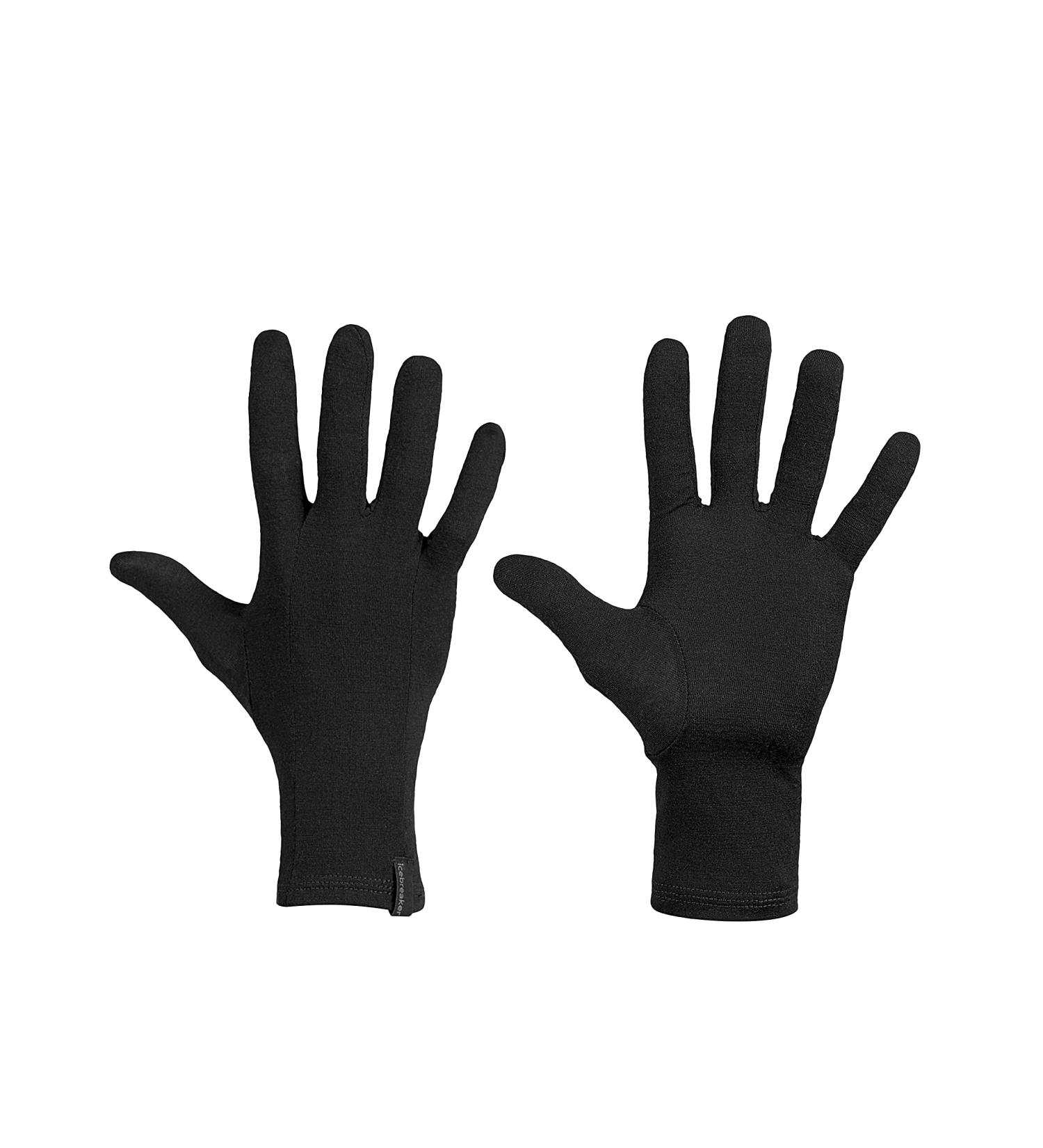Icebreaker Merino 200 Oasis Merino Wool Glove Liners, Unisex, Adult, Small, Black - Light Gloves for Men, Women for Added Warmth in Winter Conditions - Comfortable Liner Gloves for Skiing, Hiking