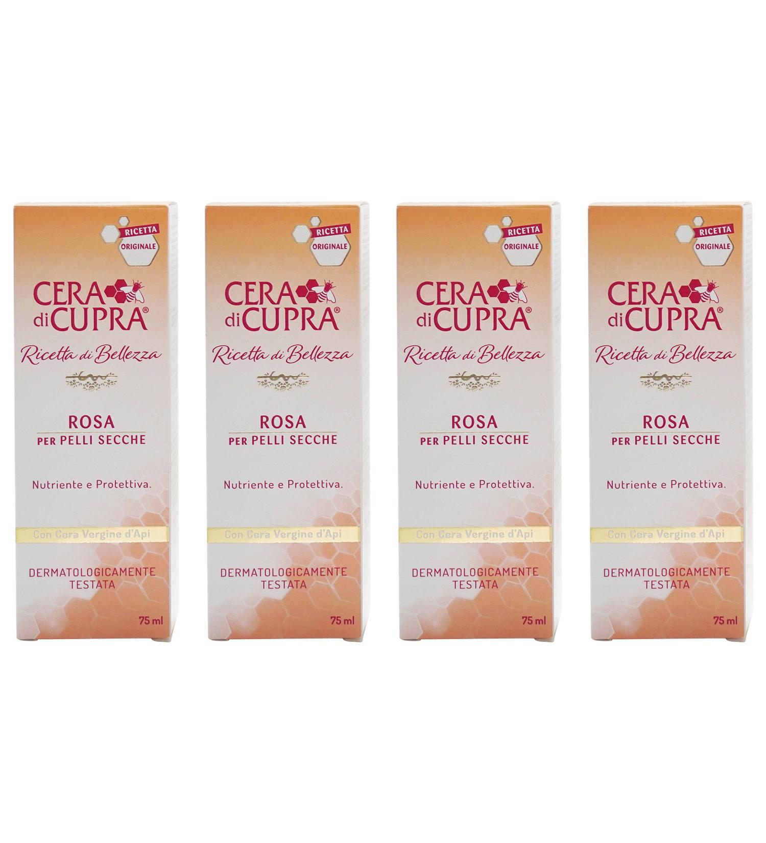 Rosa per Pelli Secche Cream for Dry Skin - Anti-Age Formula 4 Pack (75ml Tubes) | Italian Import - Buy Online on GoSupps.com