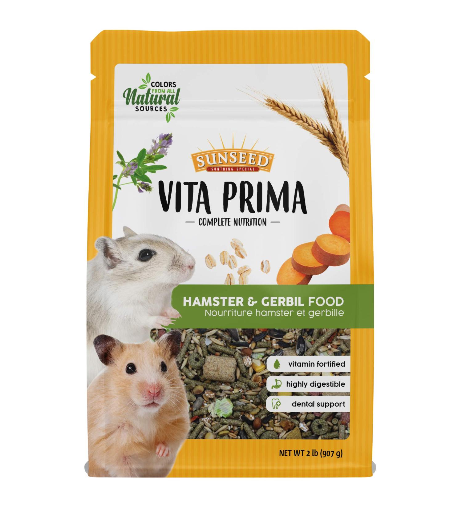 Sun Seed Vita Prima Hamster & Gerbil Food 2lb - Nutritious Blend for Small Pets - Buy Online on GoSupps.com