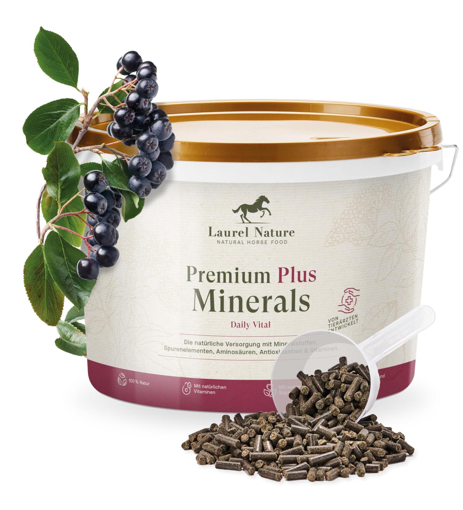Laurel Nature Premium Plus Minerals 3kg - 100% Natural Mineral Feed for Horses | Vitamins C Zinc & Selenium | Ideal for Young Leisure & Senior Horses | Buy Now! - Buy Online on GoSupps.com