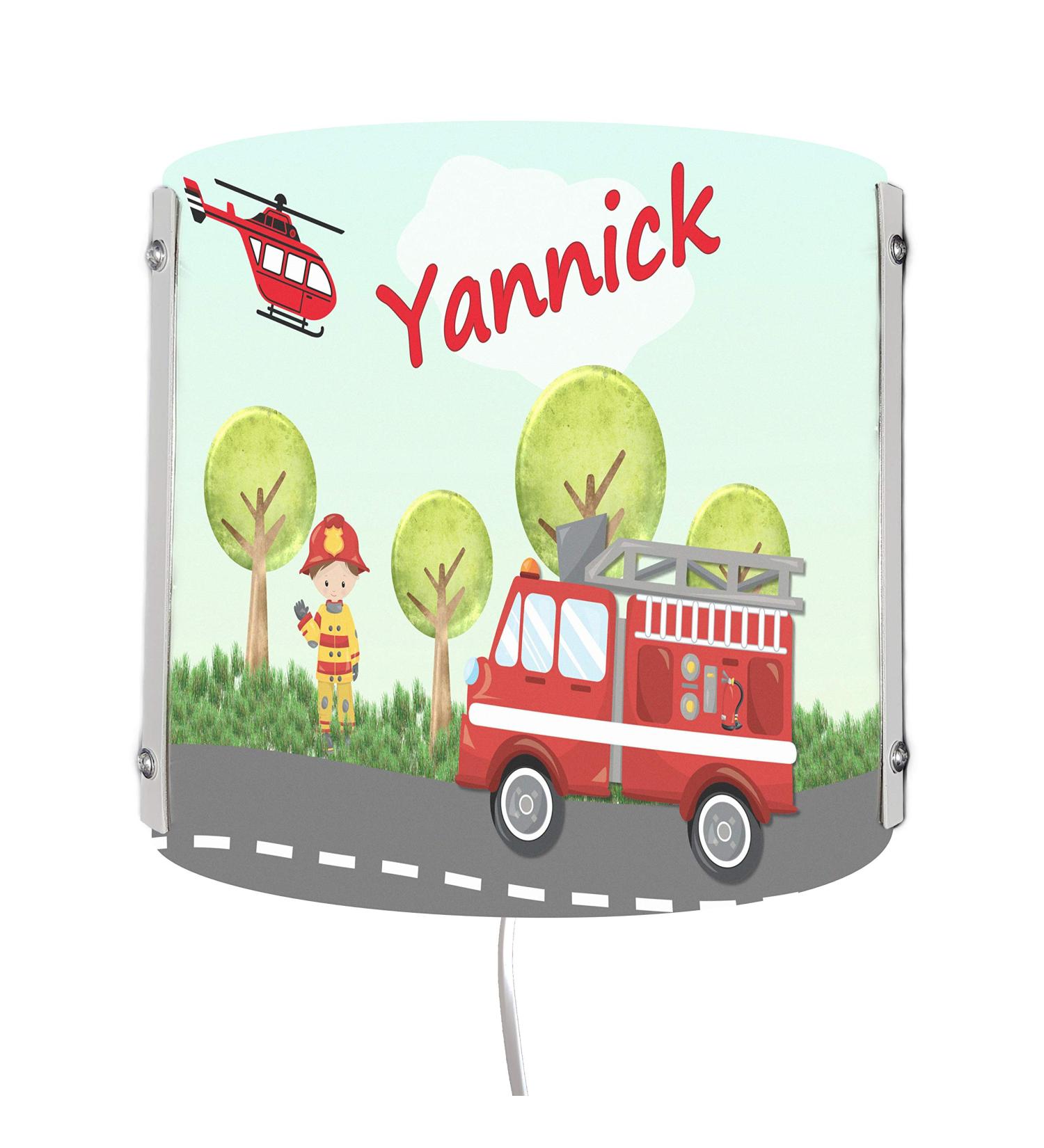 Creadesign WA-1009 Fire Brigade Children's Wall Lamp - Personalized Night Light E14 (22 x 22.5 x 8.5 cm) - Perfect for Kids' Room decor - Buy Online on GoSupps.com