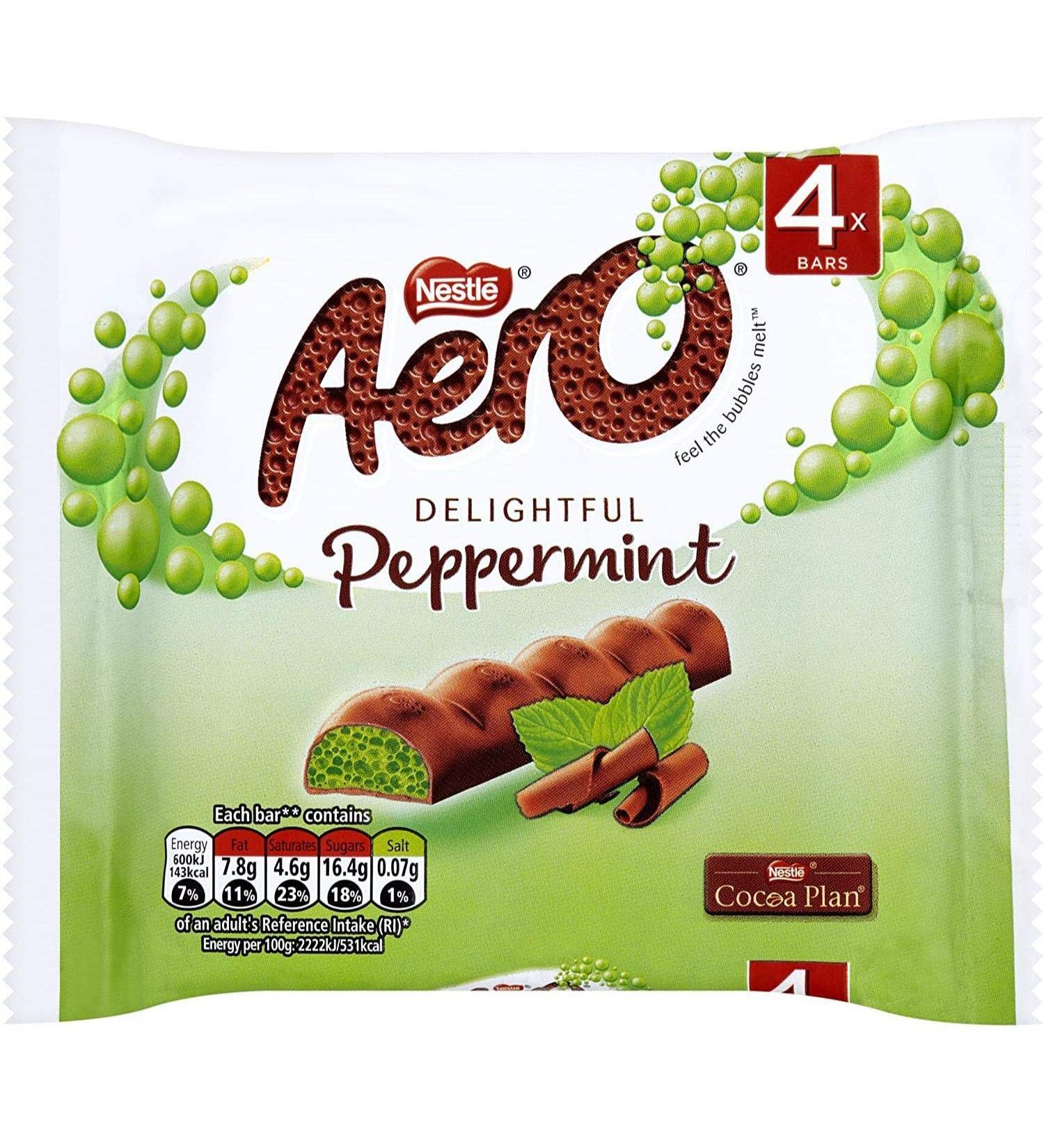 Aero La Menthe Poivr e Bar P tillante Multipack 4 X 27G - Paquet de 2 - Buy Online on GoSupps.com