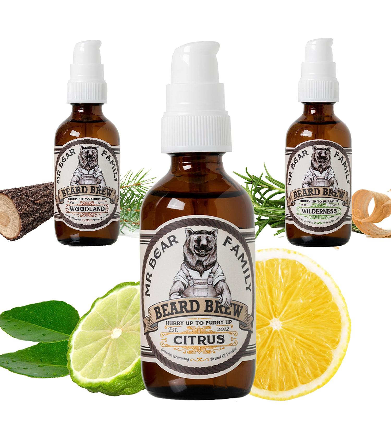 MR Bear Family Bart l Men - Nourishing Citrus Beard Oil with Jojoba & Argan Oil - Supports Beard Growth - Moisturizer 60ml - Buy Online on GoSupps.com