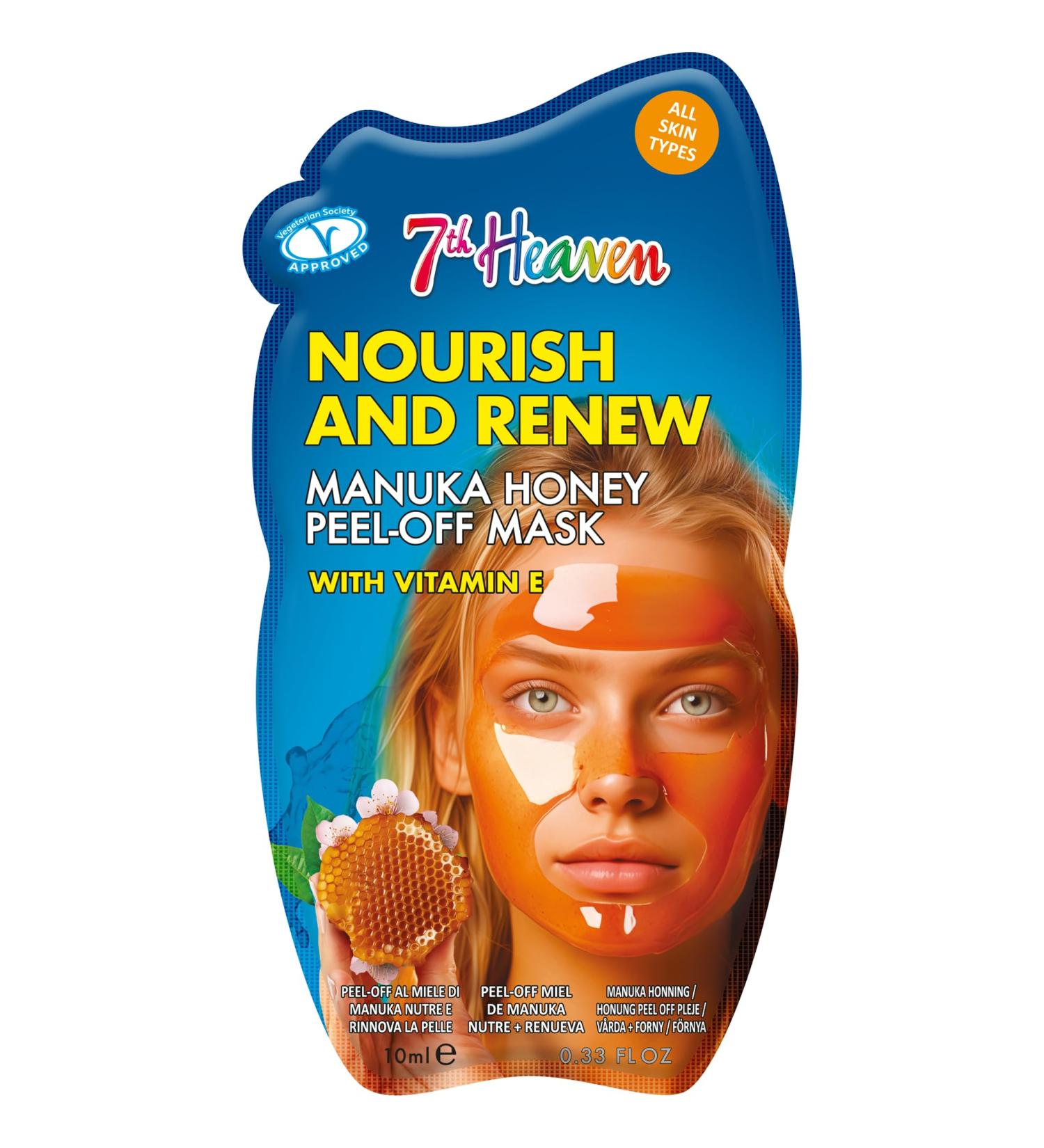 7th Heaven Manuka Honey Peel Off Face Mask with Vitamin E - Nourish and Renew - All Skin Types - Buy Online on GoSupps.com