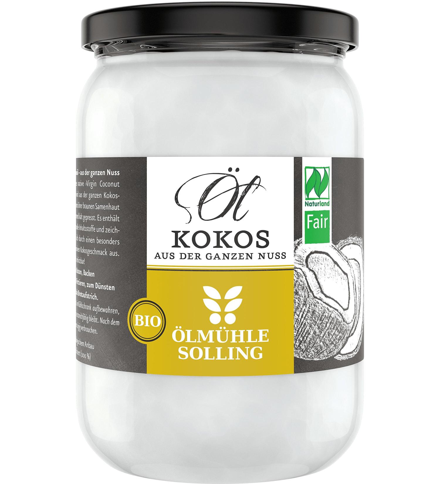  lm hle Solling Virgin Coconut Oil 500ml - Organic Naturland FAIR - Premium International Shipping - Buy Online on GoSupps.com
