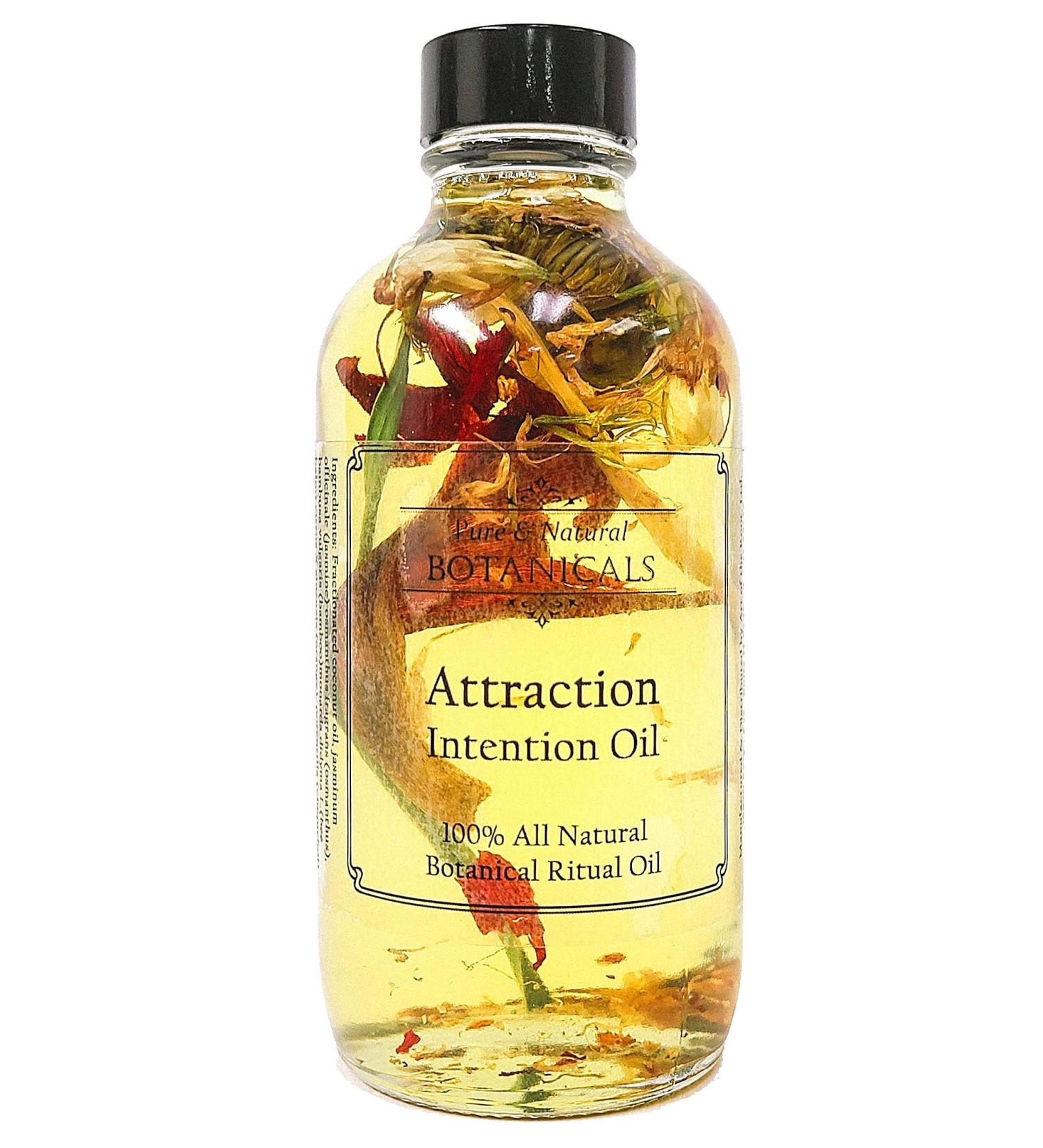 Attraction Intention Oil - 100% All Natural | Love & Money Drawing | Prosperity & Abundance | Wiccan Pagan Magick Rituals - 4 oz - Buy Online on GoSupps.com