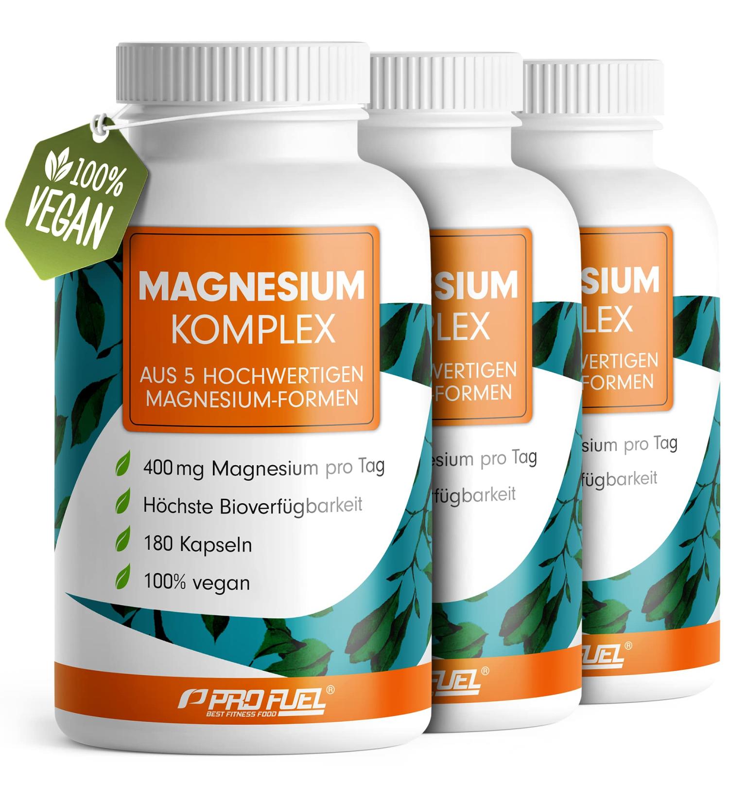 Buy Magnesium Complex Capsules 540x - 400mg Daily 5 Premium Forms for Optimal Bioavailability 9-Month Supply | International Shipping - Buy Online on GoSupps.com