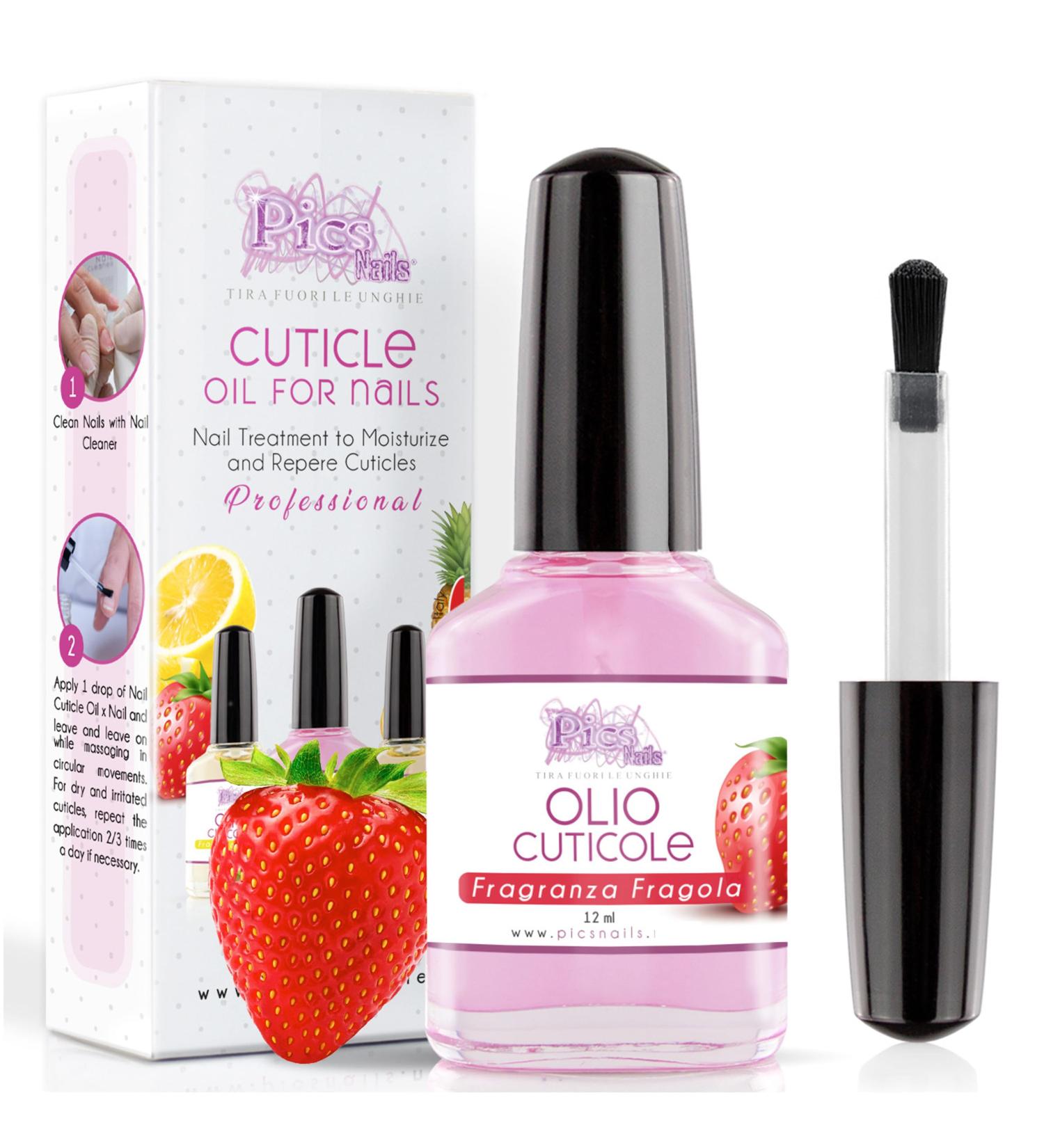 Strawberry Cuticle Oil - Professional Nail Treatment 12ml - Moisturizing & Regenerating - Relief for Dry Skin - Buy Online on GoSupps.com