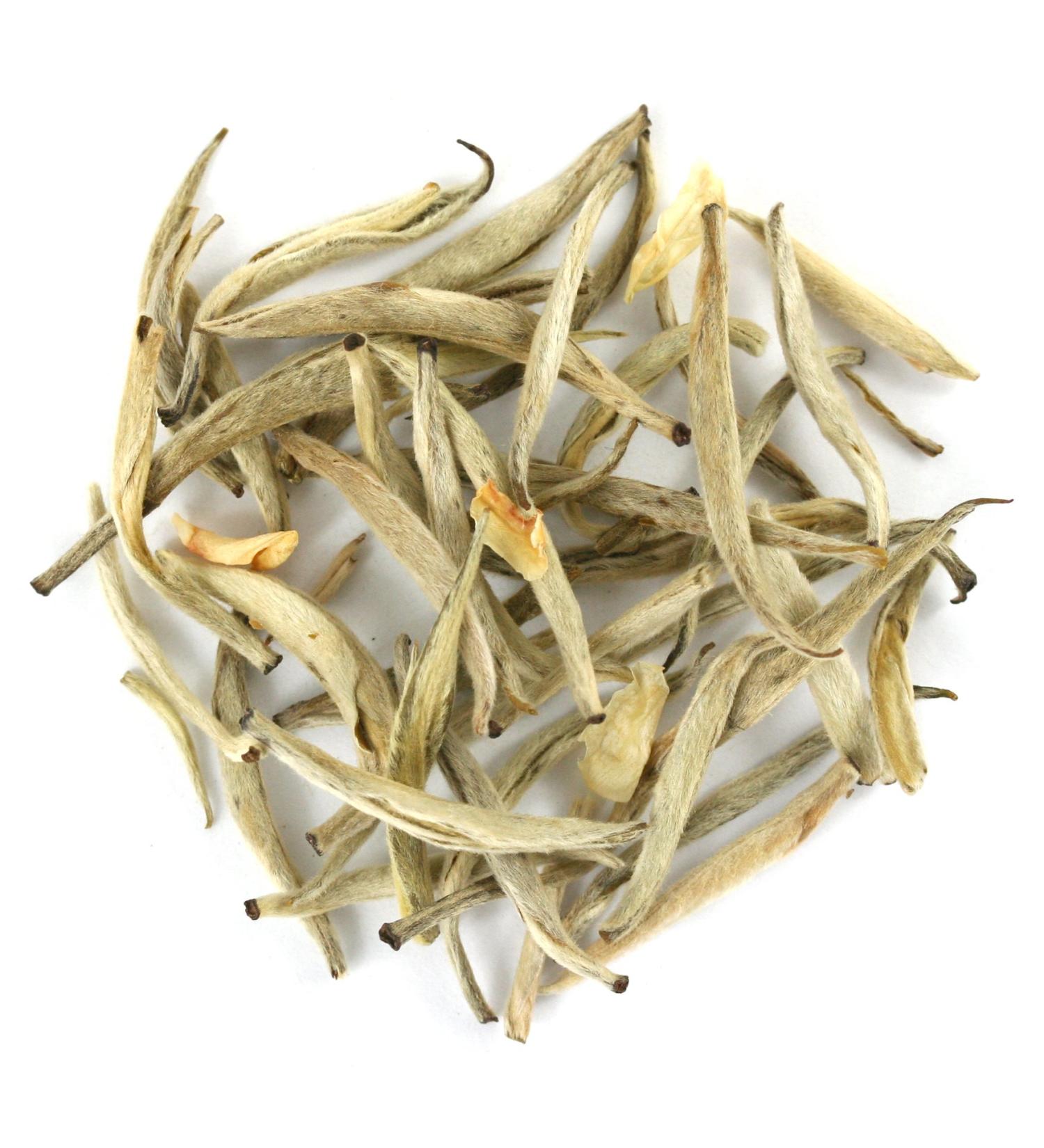 Jasmine Silver Needle (Moli Yin Zhen) Premium Loose Leaf White Tea - Chiswick Tea Co - 100g