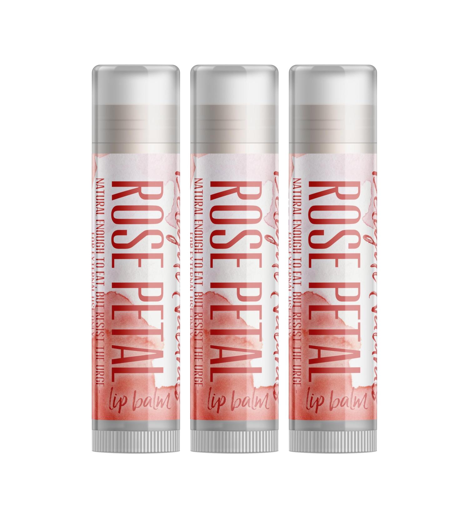 Delight Naturals Rose Petal Lip Balm - Three Pack 3 Pack - Buy Online on GoSupps.com