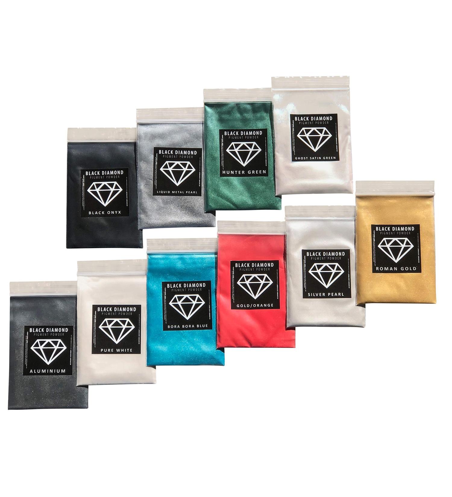Black Diamond Pigments Variety Pack 2 - 10 Colors | Multipurpose DIY Arts & Crafts Additive for Bath Bombs, Resin, Slime, Epoxy, Soap, Nail Polish - Buy Online on GoSupps.com