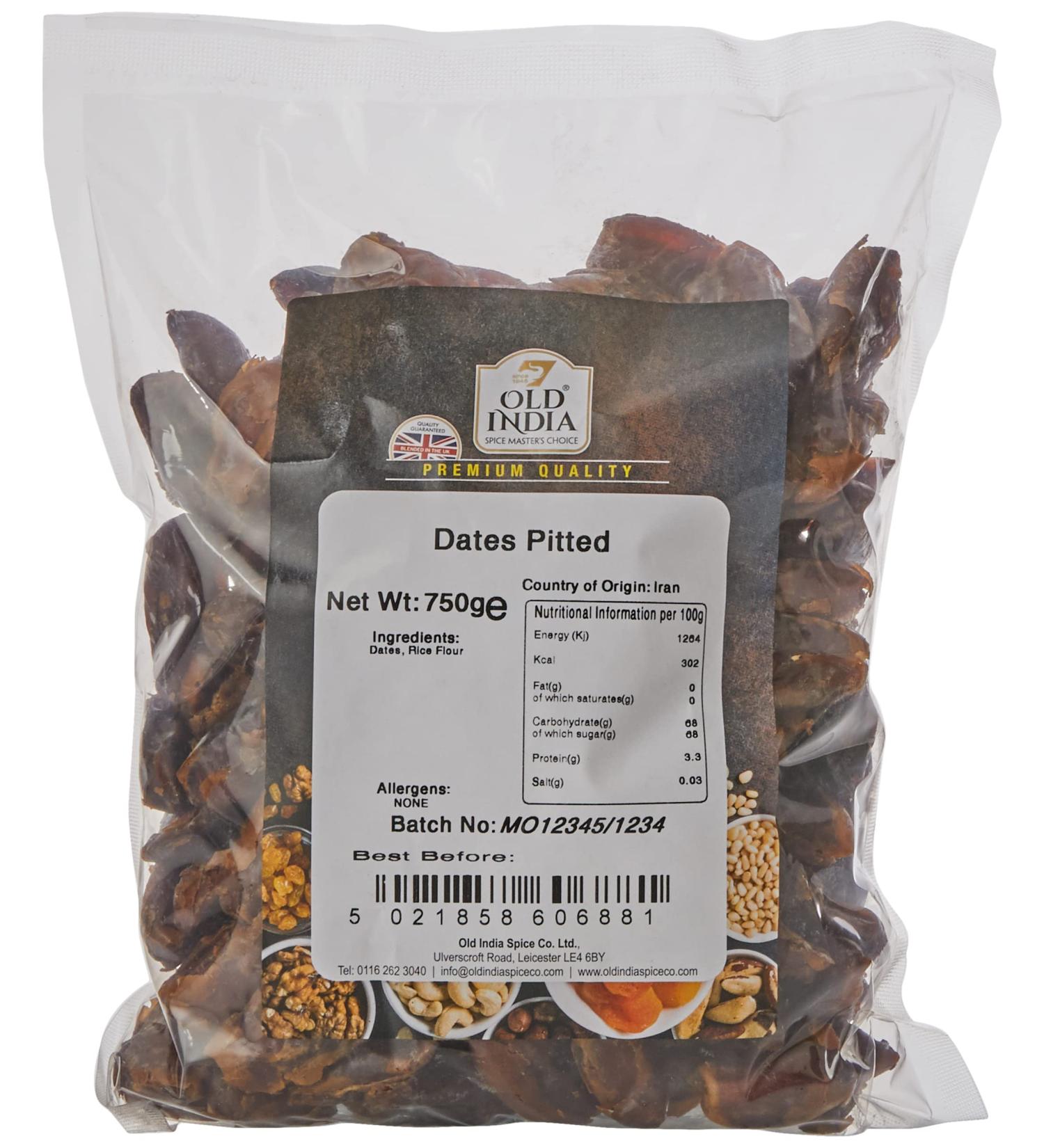 Old India Dates Pitted 750g - Premium Quality Dates (Pack of 1) - Buy Online on GoSupps.com