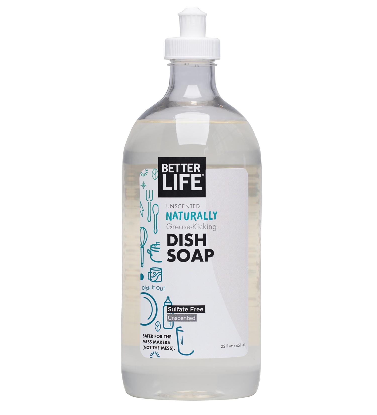 Better Life Unscented Dish Soap - 22 Fl Oz | Eco-Friendly & Non-Toxic - Buy Online on GoSupps.com