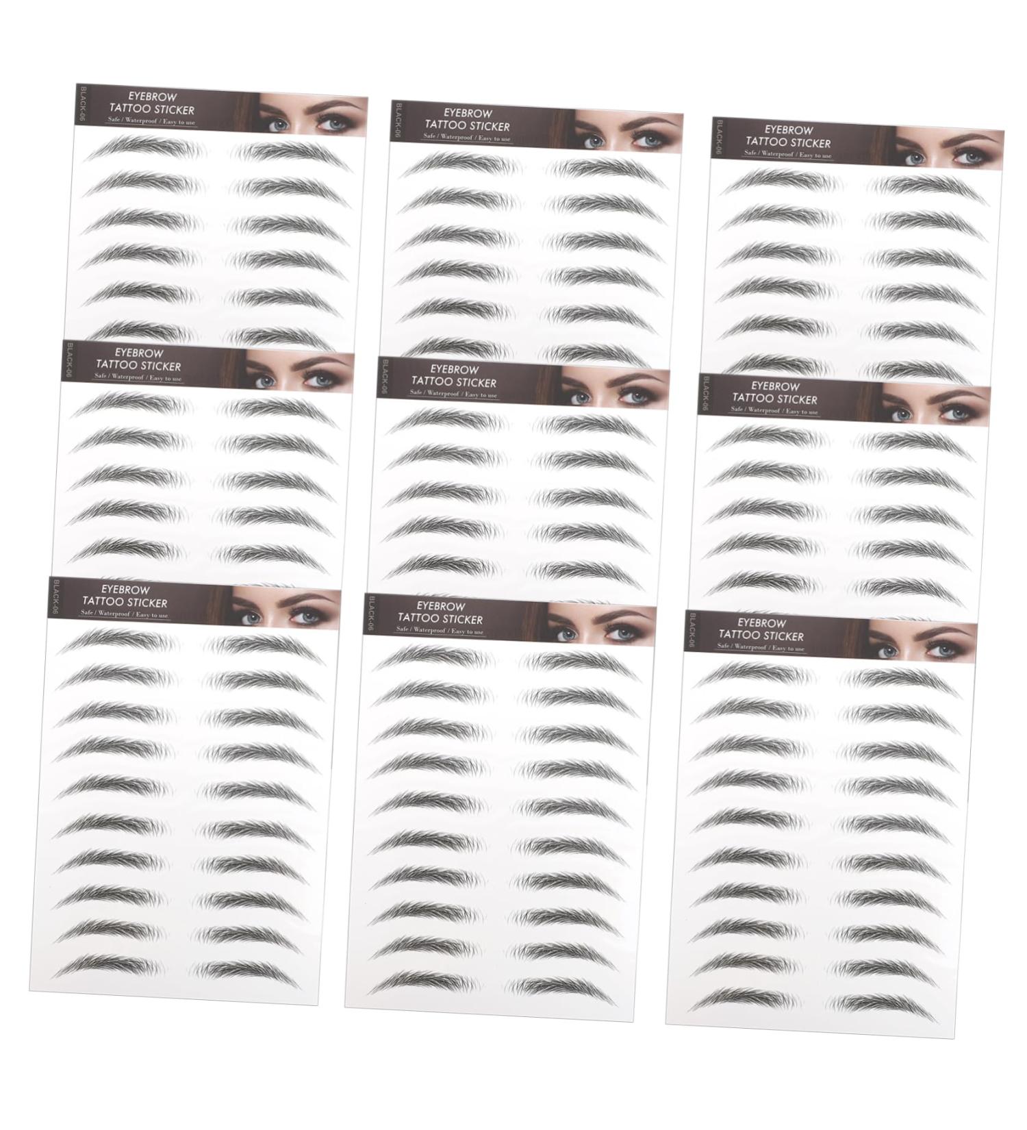 Ipetboom 10pcs Imitation Eco Eyebrow Sticker Ladies Hair Beauty Stickers - Buy Online on GoSupps.com