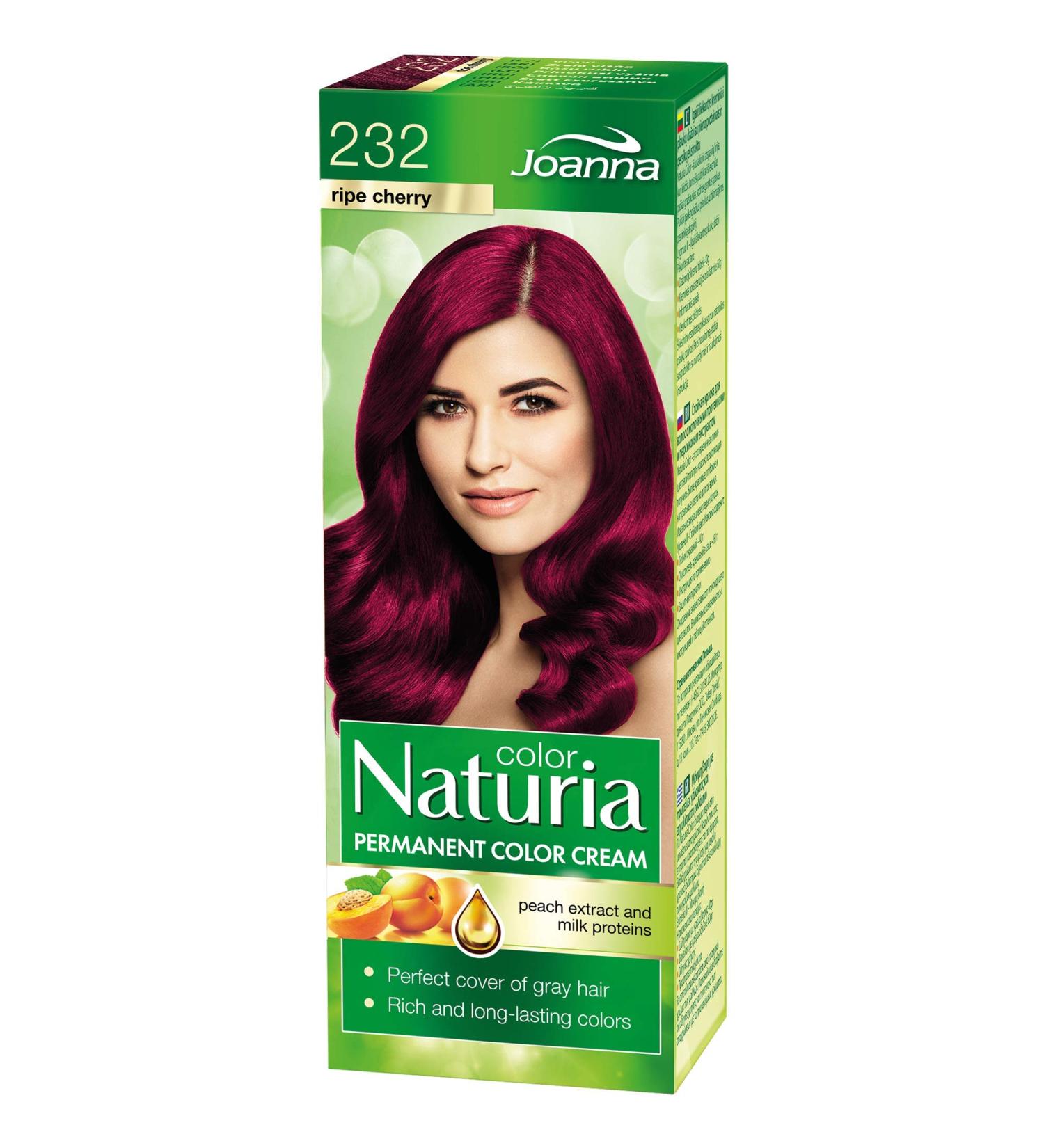Joanna Naturia Color Permanent Hair Color Cream Goodness of Milk Proteins and Peach Extracts Premium-Quality Hair Dye Provides Soft and Lustrous Hair Long-Lasting Hair Colors Ripe Cherry - Buy Online on GoSupps.com